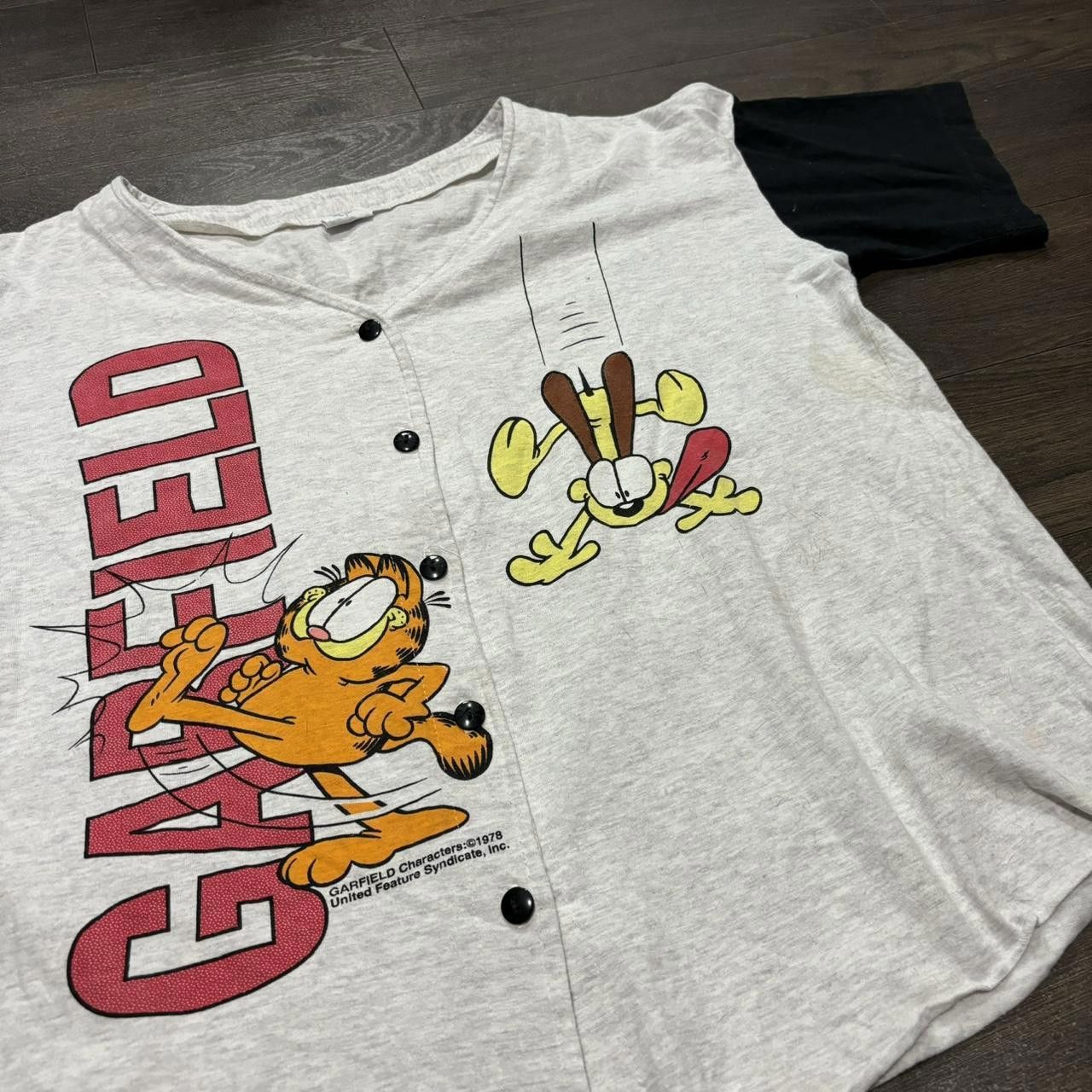 Designer vintage Garfield button up baseball jersey 90s L Size US L / EU 52-54 / 3 - 1 Thumbnail