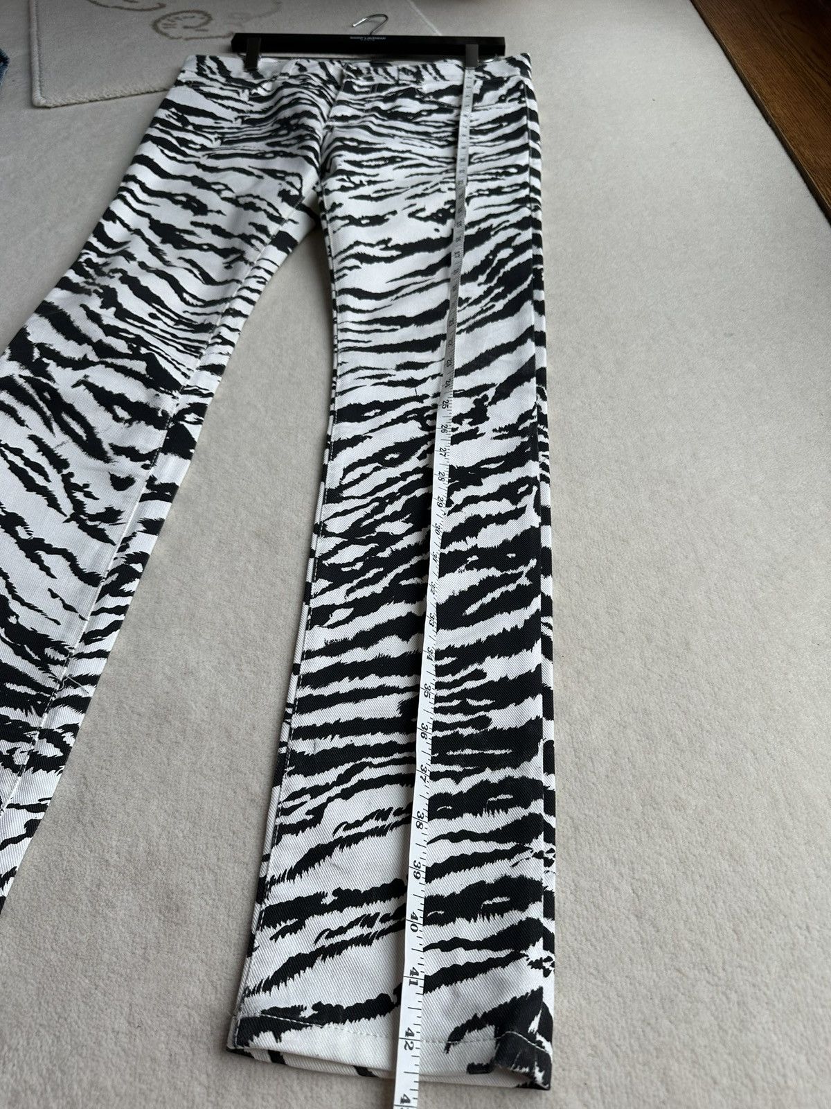 Saint Laurent Paris Grail SS14 Saint Laurent zebra denim jeans Hedi 31 D02 Size US 31 - 8 Thumbnail