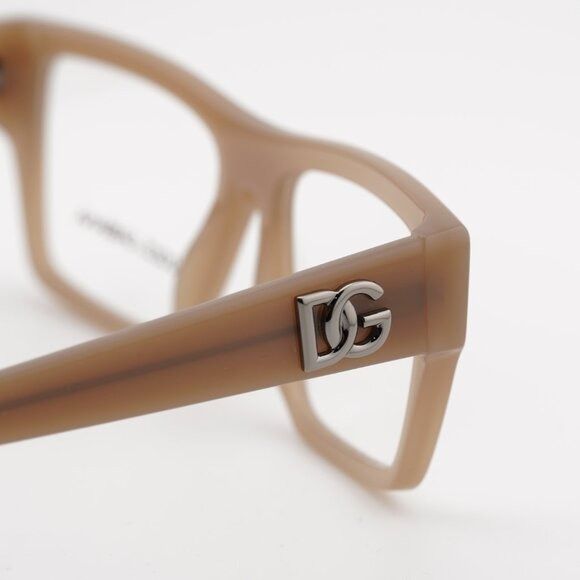 Dolce & Gabbana Dolce & Gabbana DG3382 3089 Eyeglasses Rectangle Opal Brown Size ONE SIZE - 6 Thumbnail