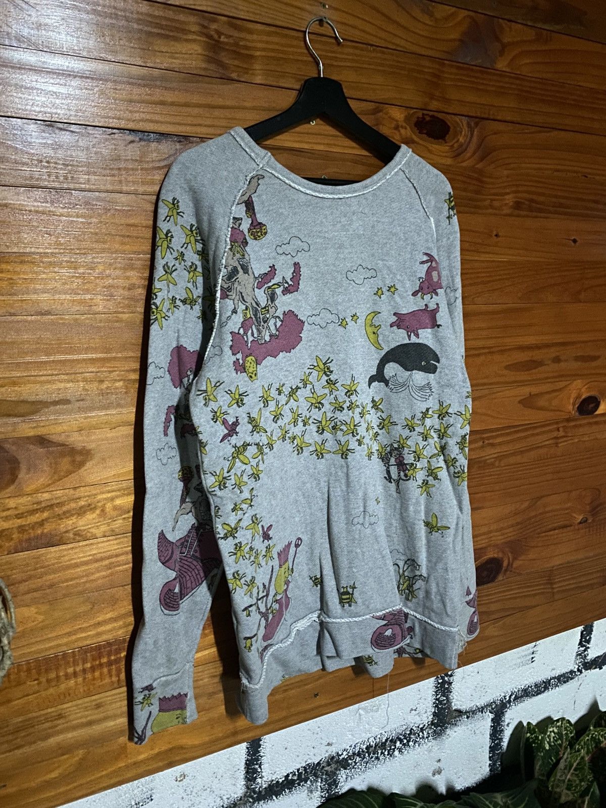 Japanese Brand Vintage IDEOT Japan 100% Cotton Graphic Print Sweater Size US M / EU 48-50 / 2 - 9 Thumbnail