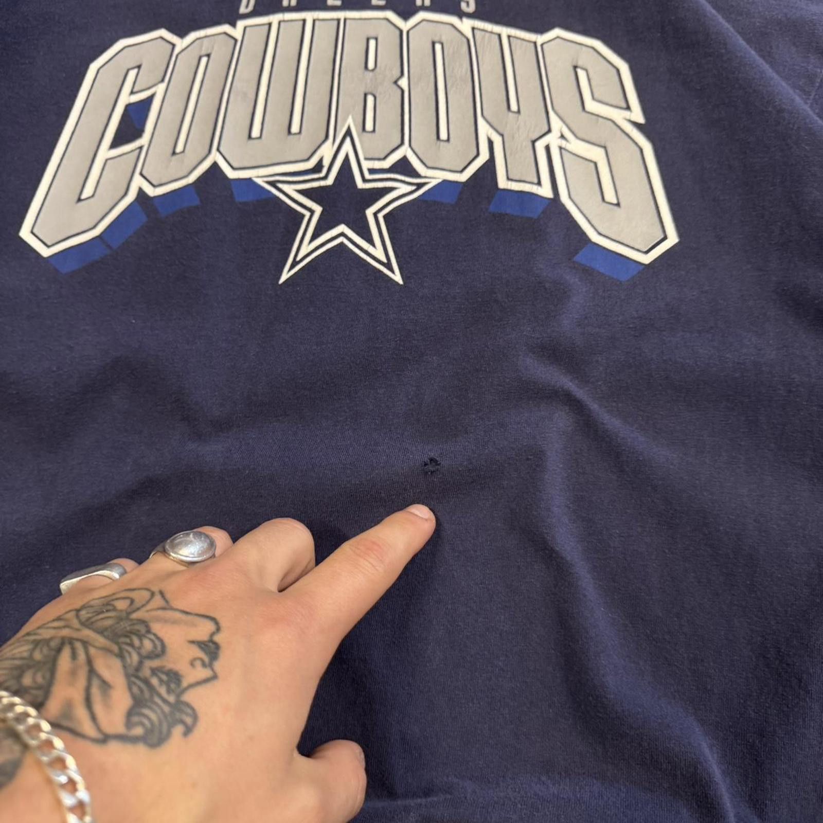 Reebok Vintage 90s Reebok Dallas Cowboys Tee Size US XL / EU 56 / 4 - 3 Thumbnail
