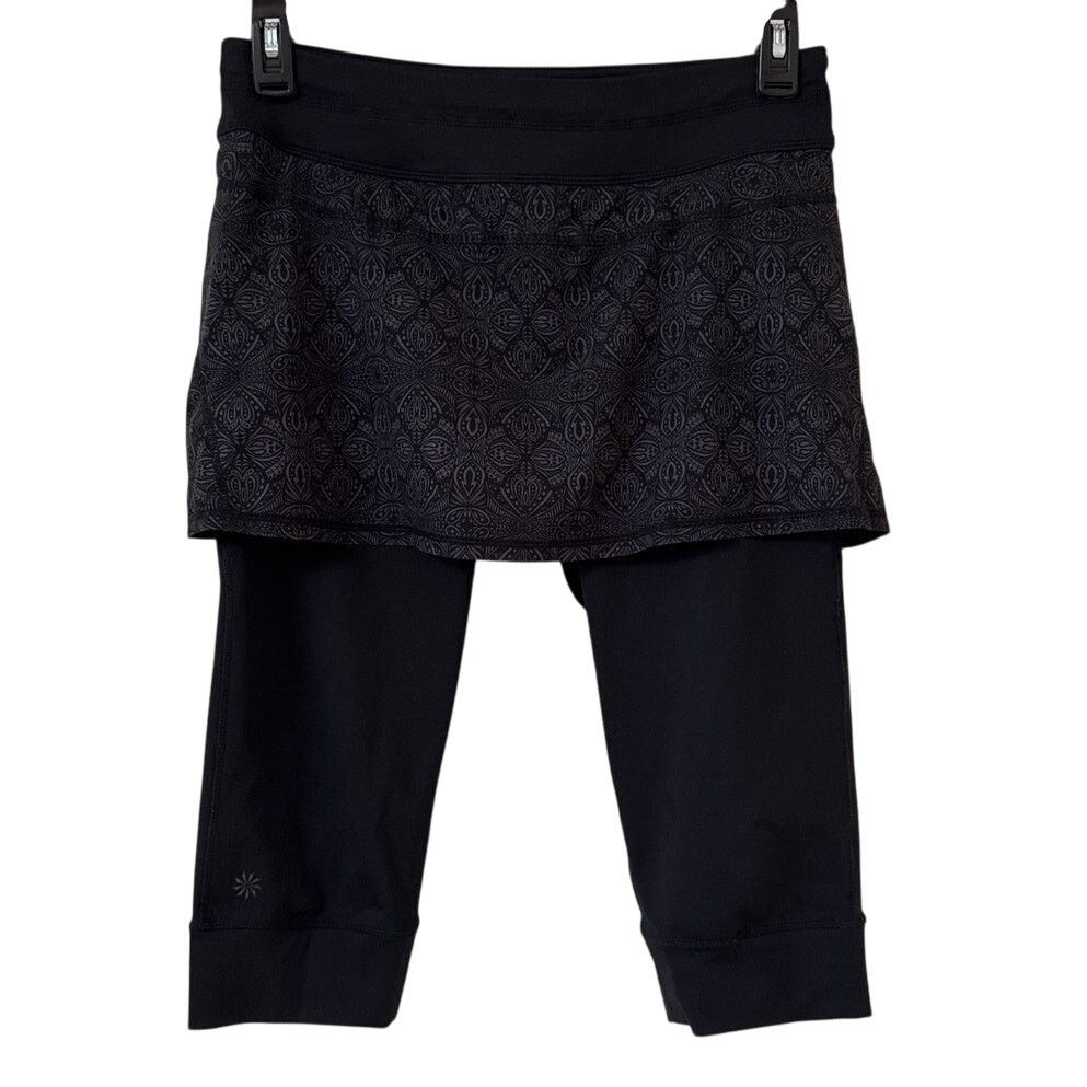 Athleta Athleta Medium Skirt Capri Black And Gray Adjustable Waist Size 32" / US 10 / IT 46 - 1 Thumbnail