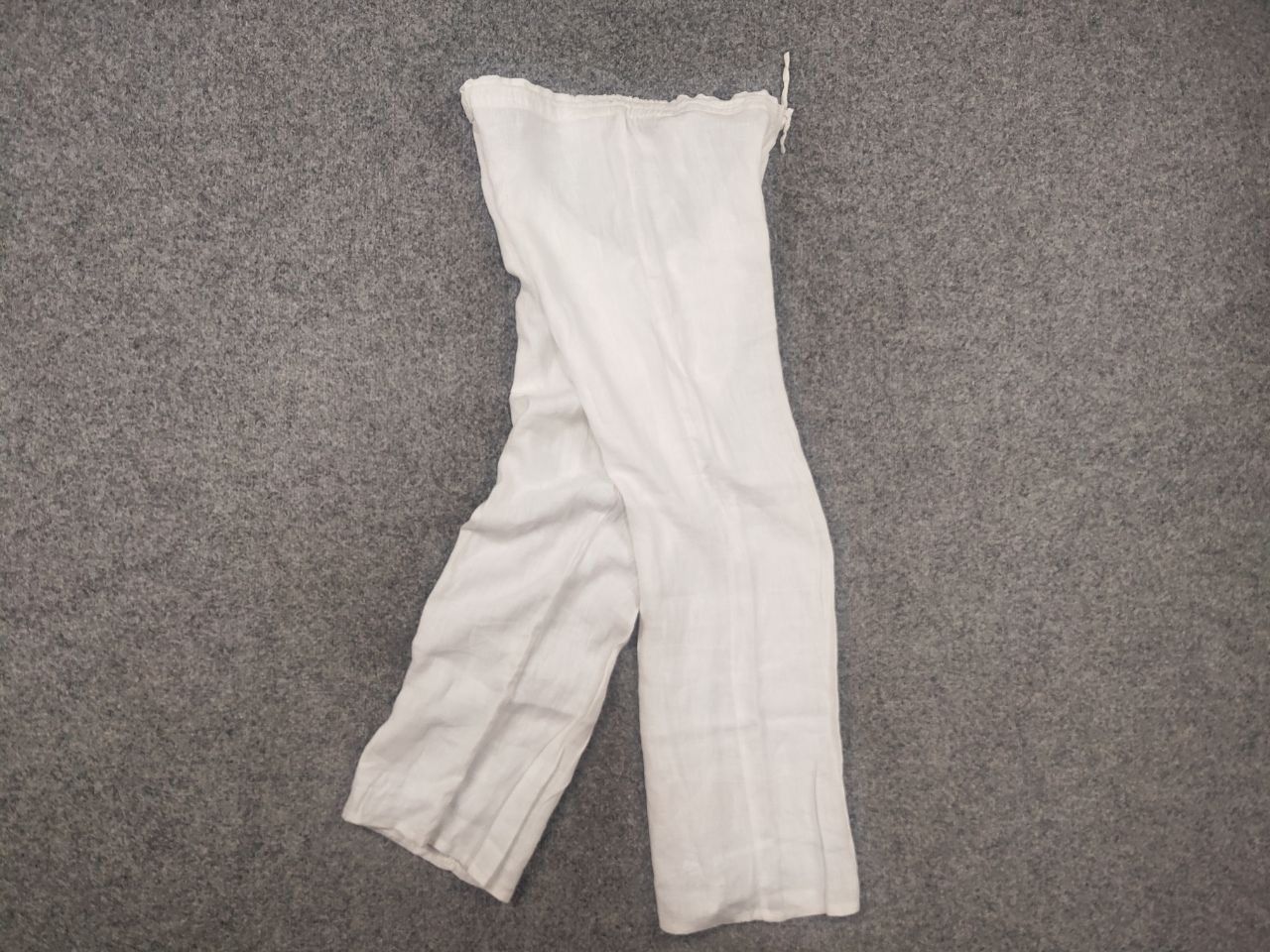 120% Lino 120% Lino Design Classic white Trouser Pants elastic waist Size 30" / US 8 / IT 44 - 13 Thumbnail