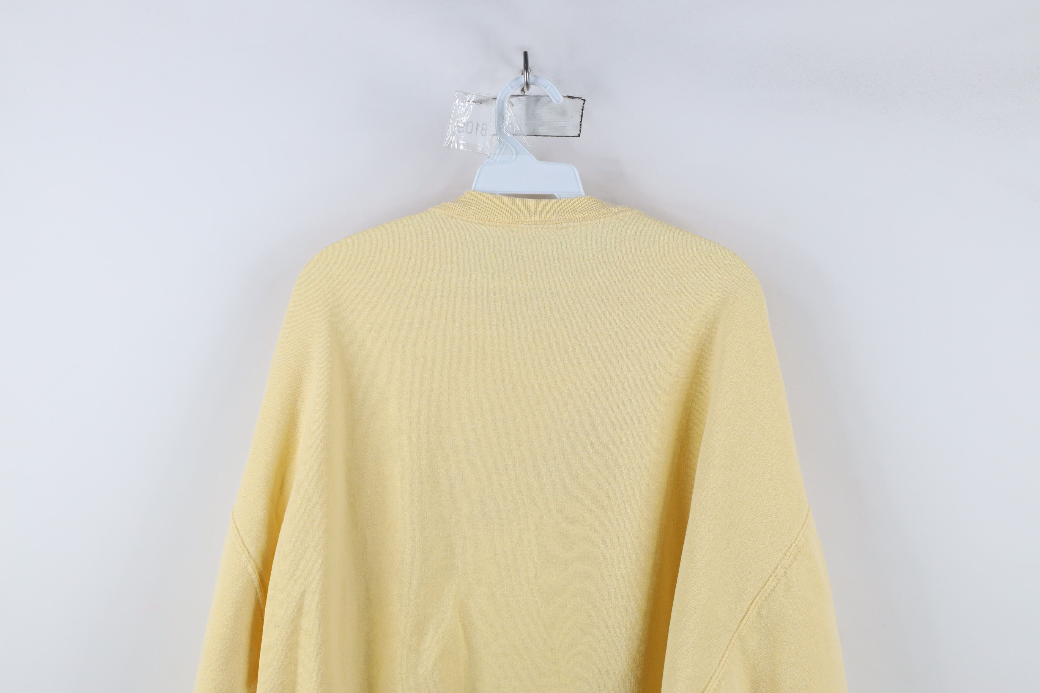 Vintage Vintage 90s Streetwear Kitten Flower Heart Sweatshirt Yellow Size US XXL / EU 58 / 5 - 13 Thumbnail