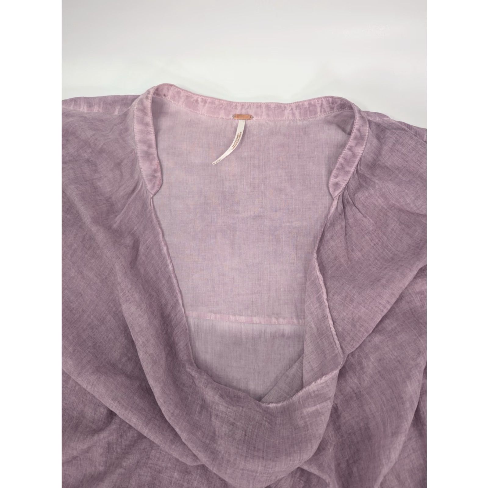 Free People VINTAGE Free People Pullover Shirt Women L Purple Drippy Washed? Size L / US 10 / IT 46 - 6 Thumbnail