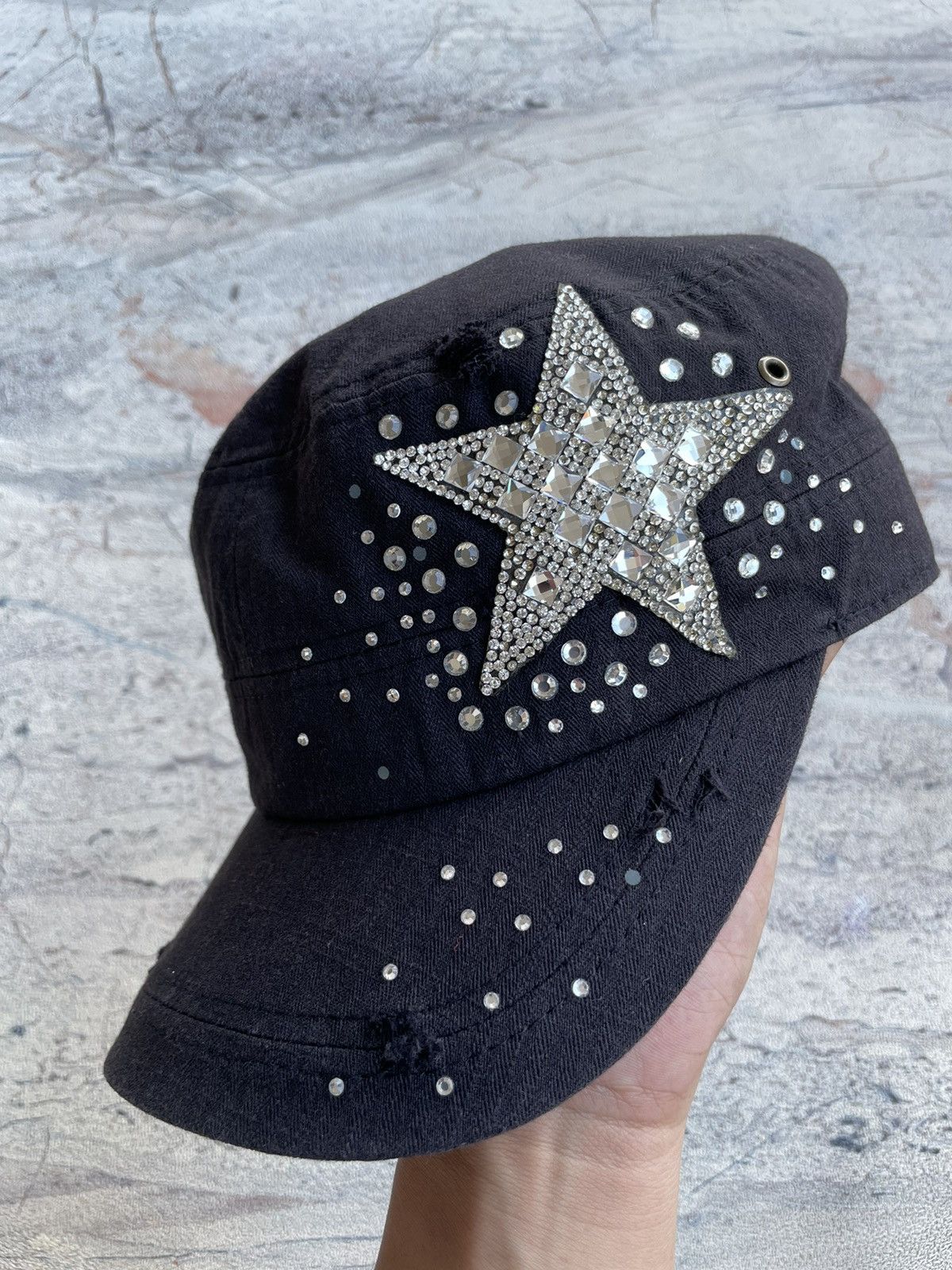 If Six Was Nine Y2K Distressed Glitter Patrol Hat Size ONE SIZE - 2 Thumbnail