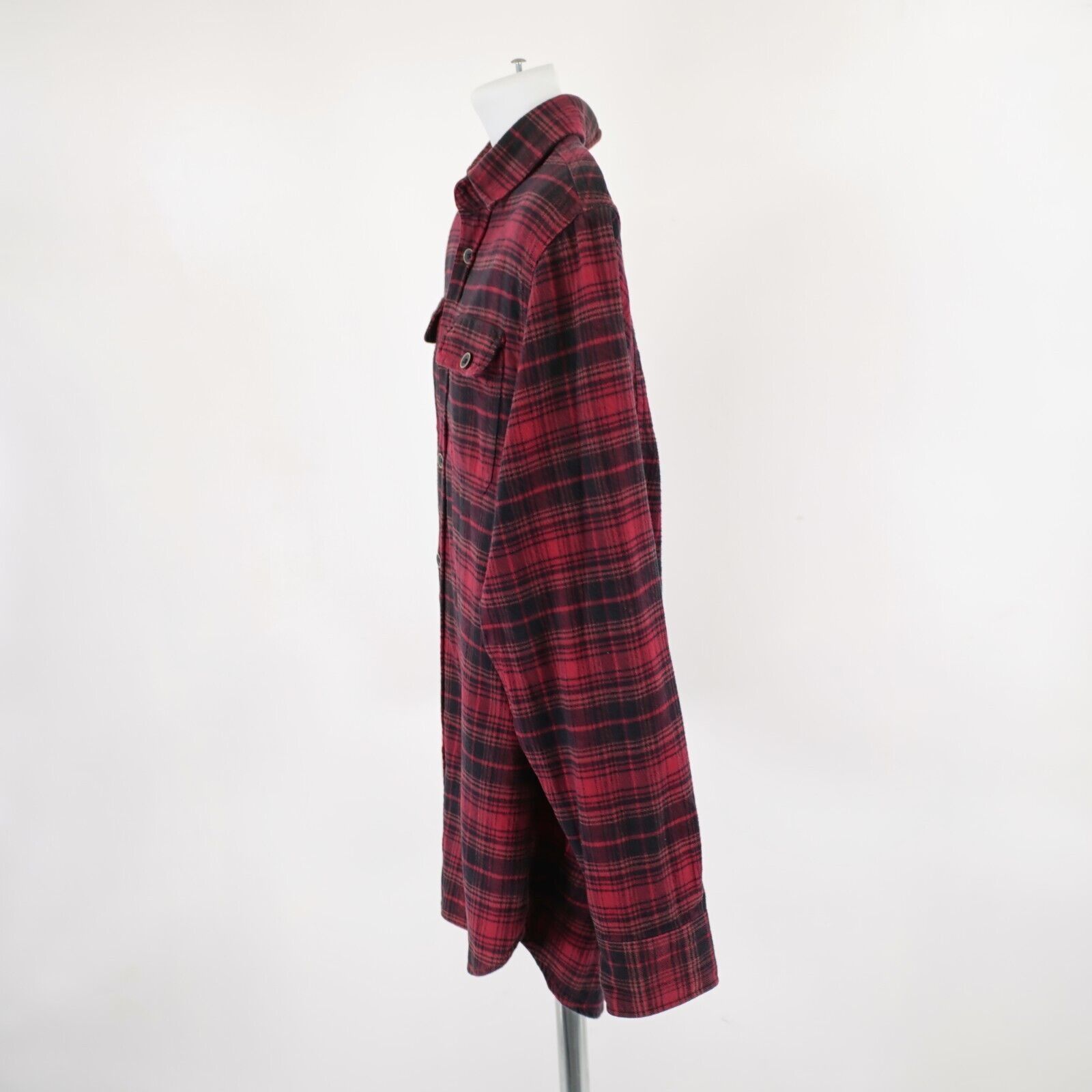 J.A.C.H.S. Mfg. Co. Jachs Red Red Plaid Flannel Medium Collared Dress Shirt Pock Size US M / EU 48-50 / 2 - 5 Thumbnail