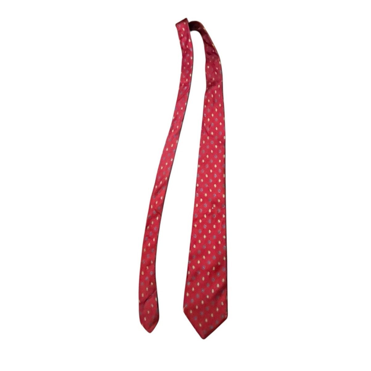 Givenchy Givenchy Monsieur Red Silk Tie - Circular Pattern Vintage Size ONE SIZE - 5 Thumbnail
