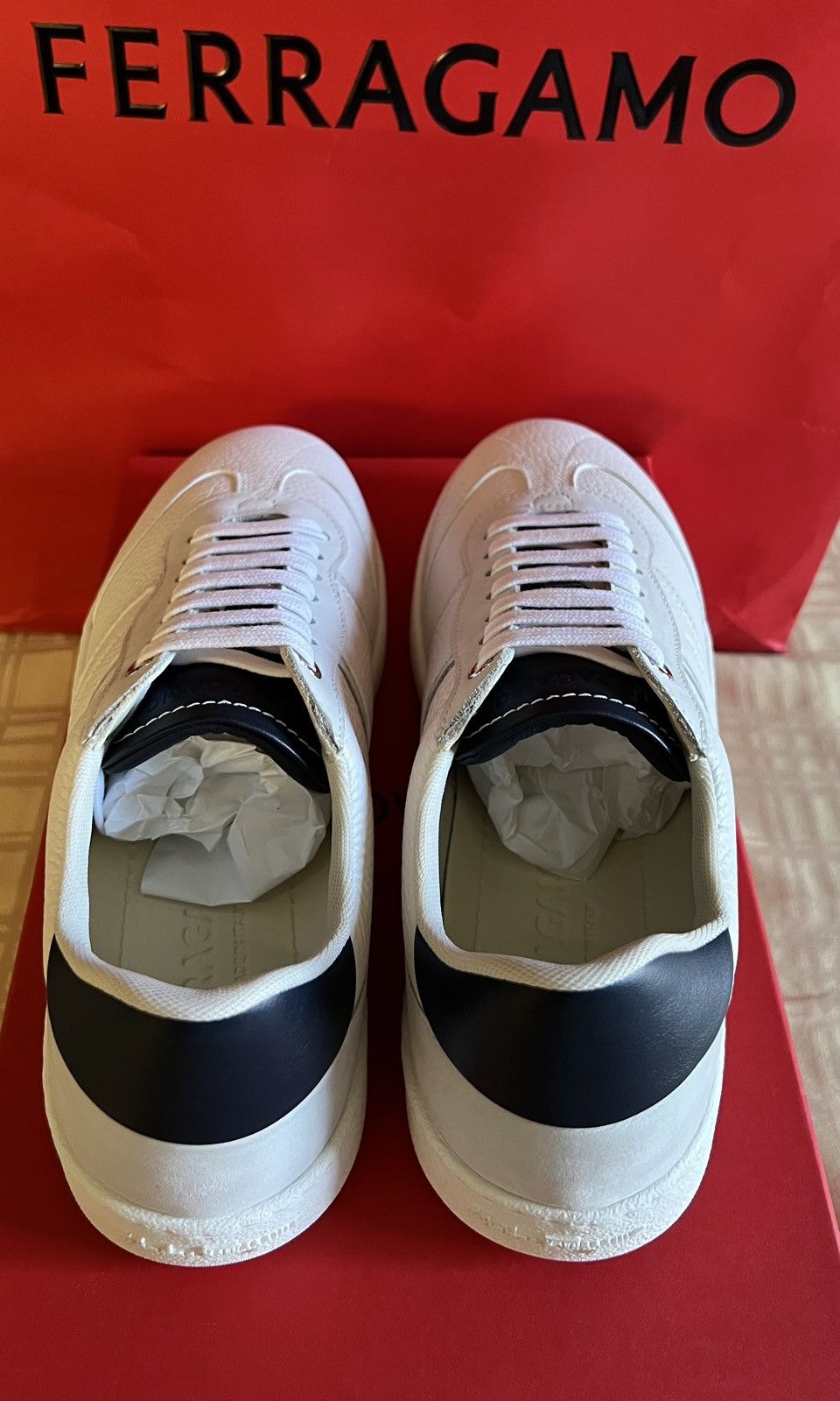 Salvatore Ferragamo Ferragamo Low top sneaker with signature Achille Size US 7.5 / EU 40-41 - 6 Thumbnail