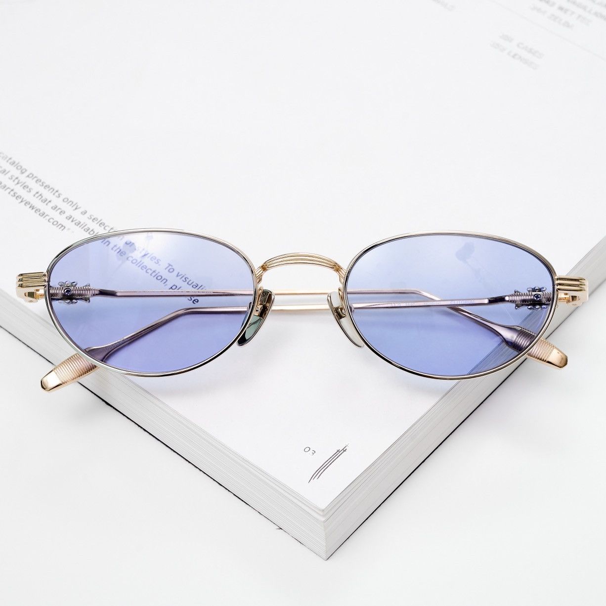 Chrome Hearts CHROME HEARTS CLITORIAL SHINY SILVER/ GOLD PLATED SUNGLASSES Size ONE SIZE - 6 Thumbnail