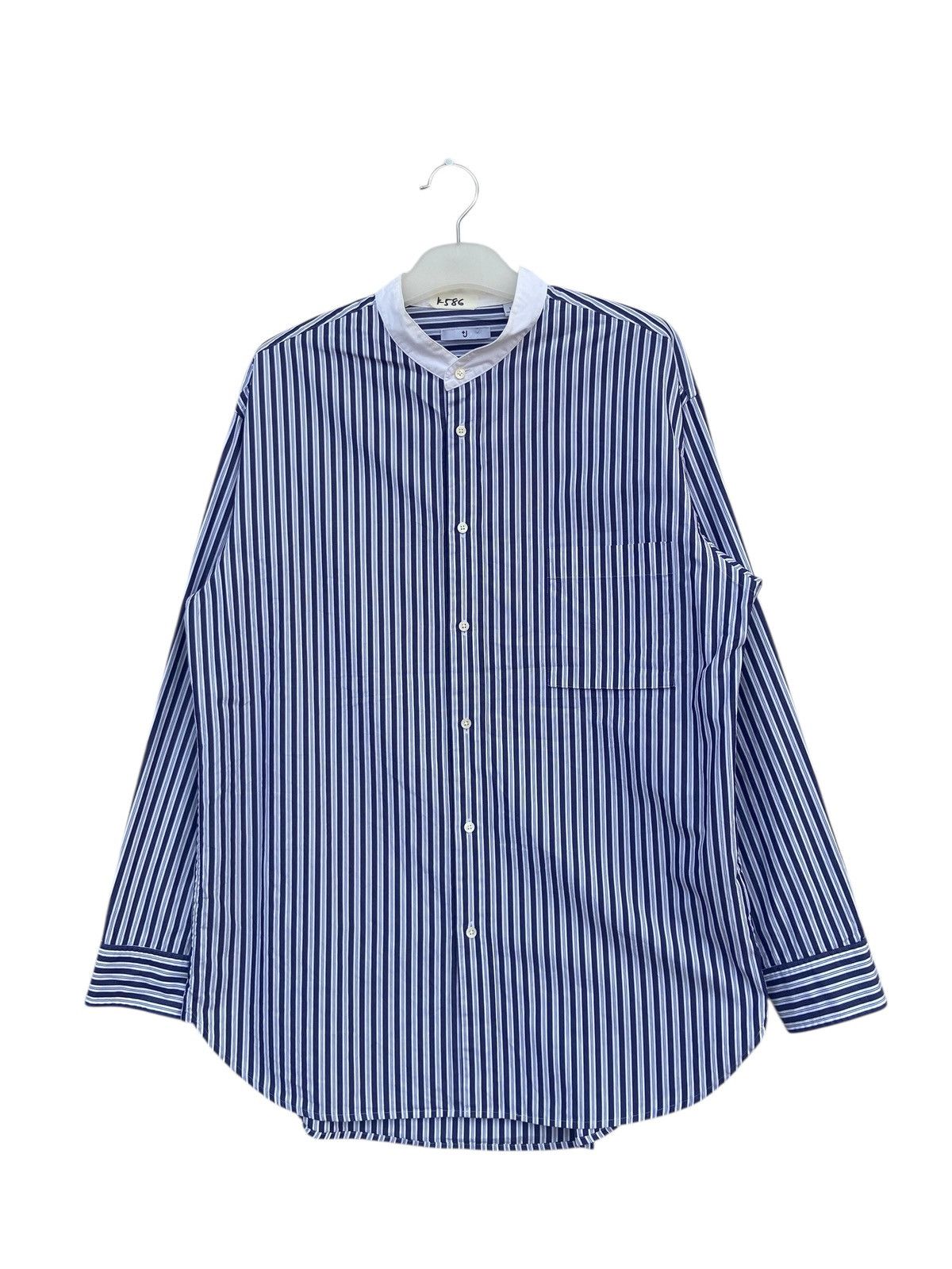 Jil Sander × Uniqlo Uniqlo X Jil Sander Stripe Shirt Size US L / EU 52-54 / 3 - 1 Thumbnail