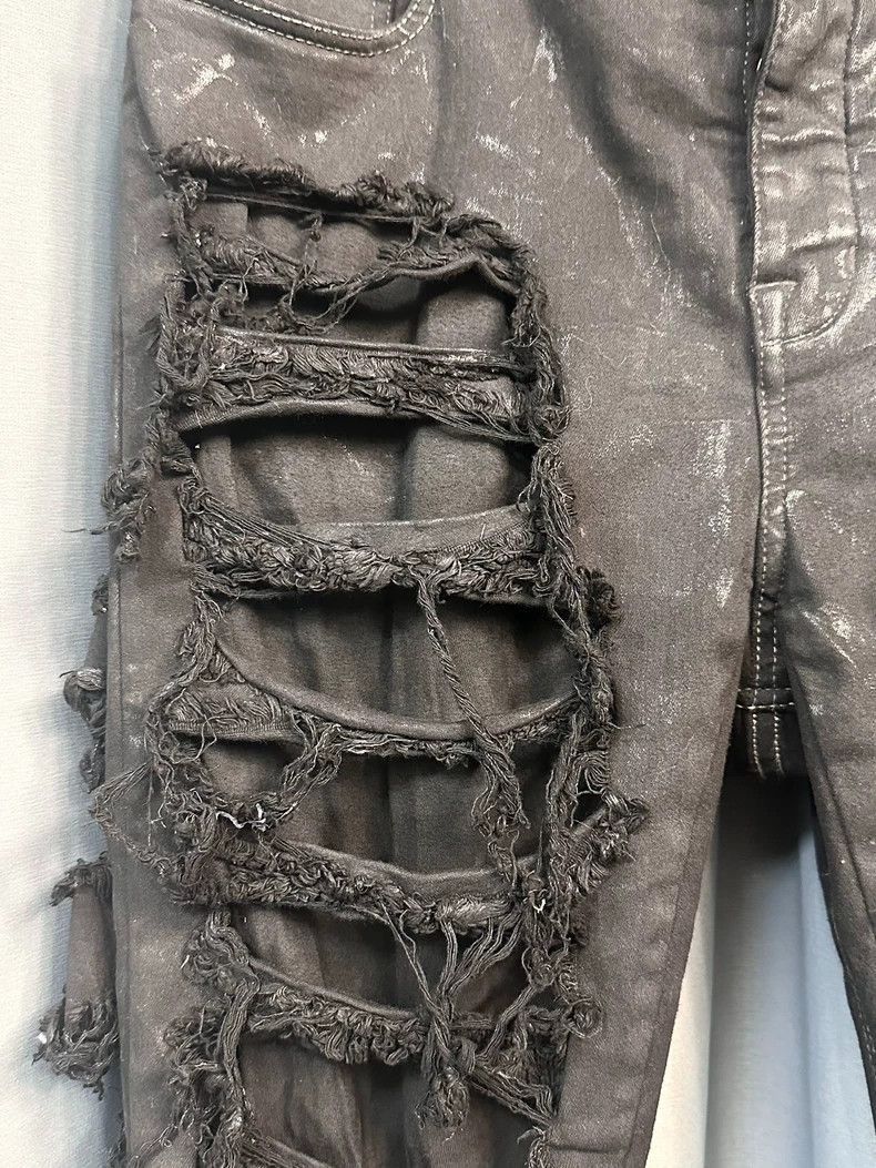 Rick Owens Rick Owens Corrosive wax jeans with holes.-2506 Size US 33 - 2 Thumbnail