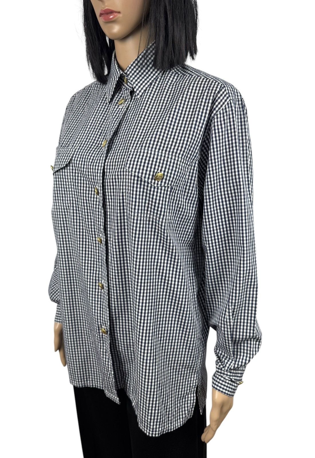 Burberry × Vintage Burberry Vintage Shirt Button Up Burberrys Gold Buttons Size M / US 6-8 / IT 42-44 - 5 Thumbnail
