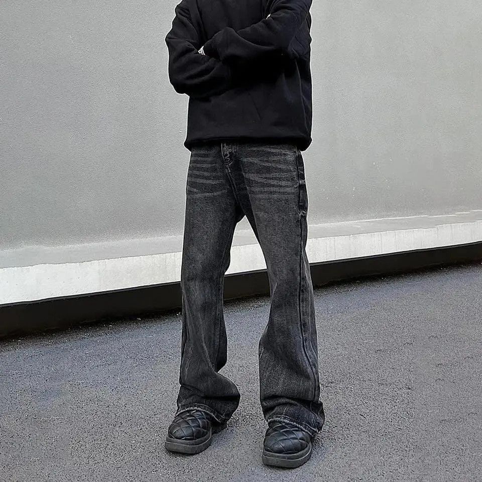 Jean Black Opium Stacked Denim Jeans Size US 29 - 1 Thumbnail