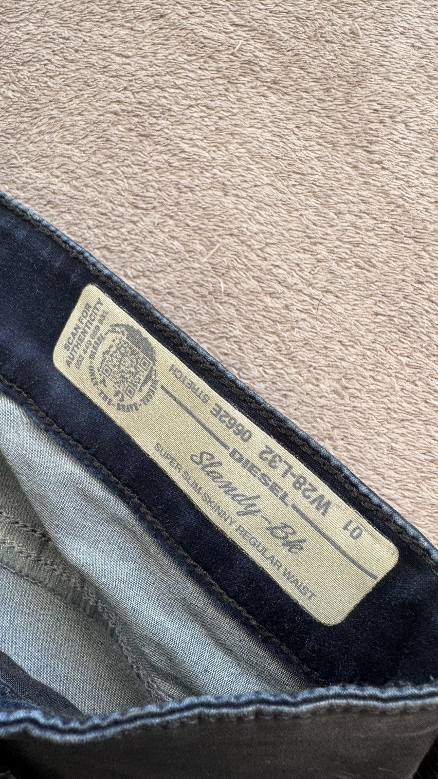 Japanese Brand Diesel Slandy Slim Skinny Jeans ysl hedi slimane wax biker Size 28" / US 6 / IT 42 - 5 Thumbnail