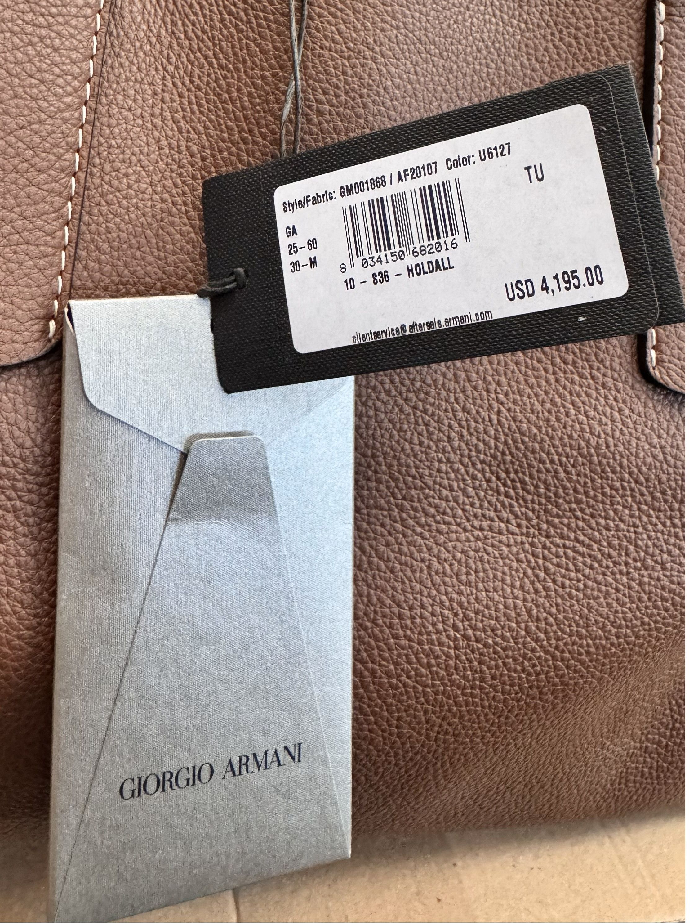 Giorgio Armani GIORGIO ARMANI Men Runway Full Grain Leather Handbag DUFEL Size ONE SIZE - 10 Thumbnail