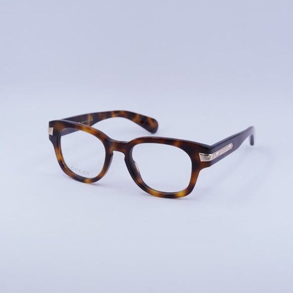 Gucci Gucci GG1518O 002 Eyeglasses Havana 51mm Square Frame Size ONE SIZE - 9 Thumbnail
