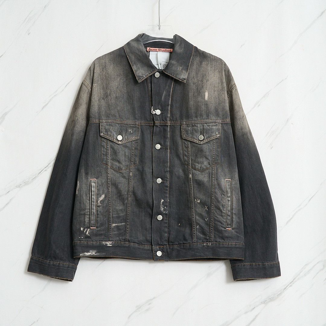 Acne Studios Acne Studios Men's Vintage Splatter Denim Jacket Size US S / EU 44-46 / 1 - 1 Thumbnail