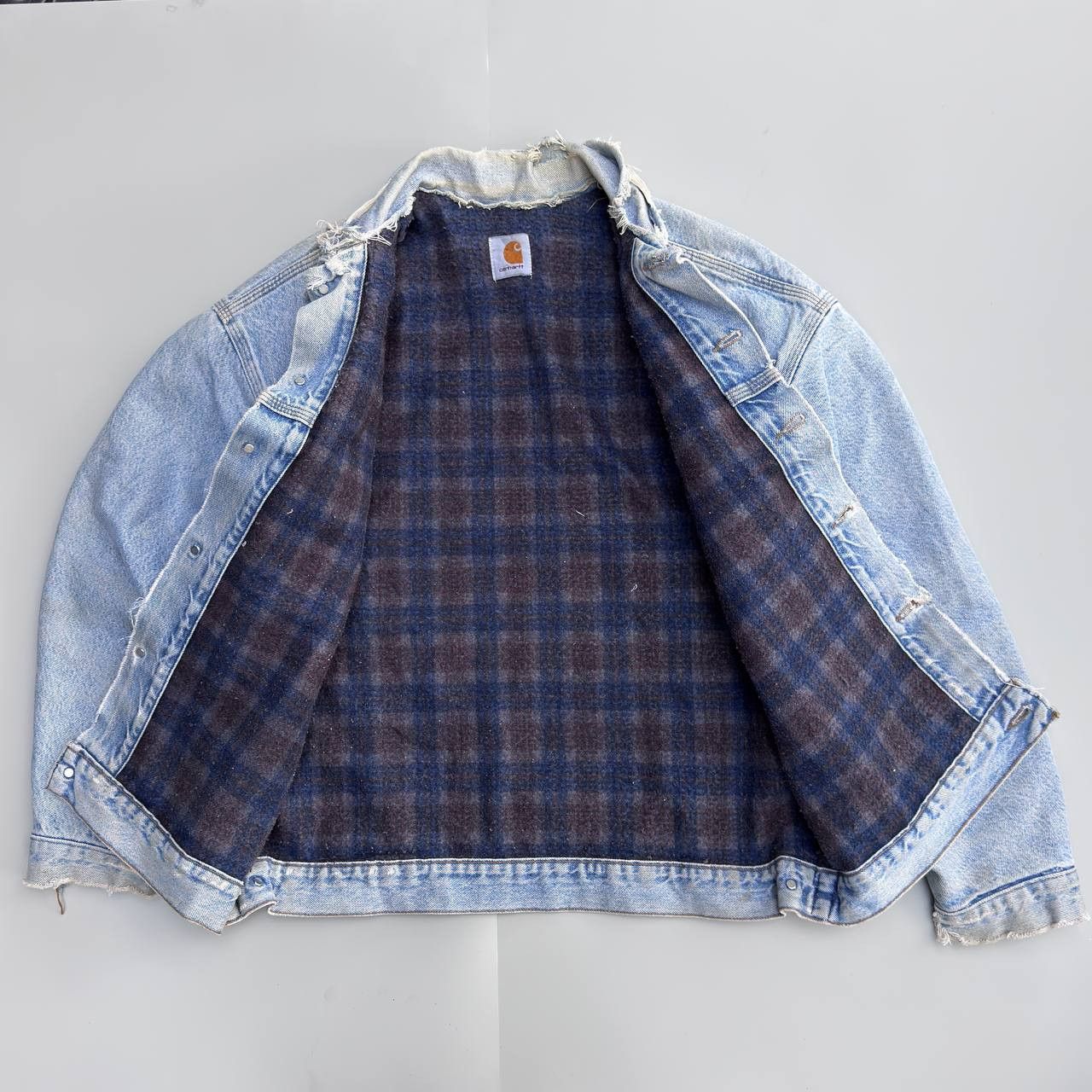 Carhartt 90’S CARHARTT SUNFADED DISTRESSED DETROIT JACKET Size US L / EU 52-54 / 3 - 3 Thumbnail