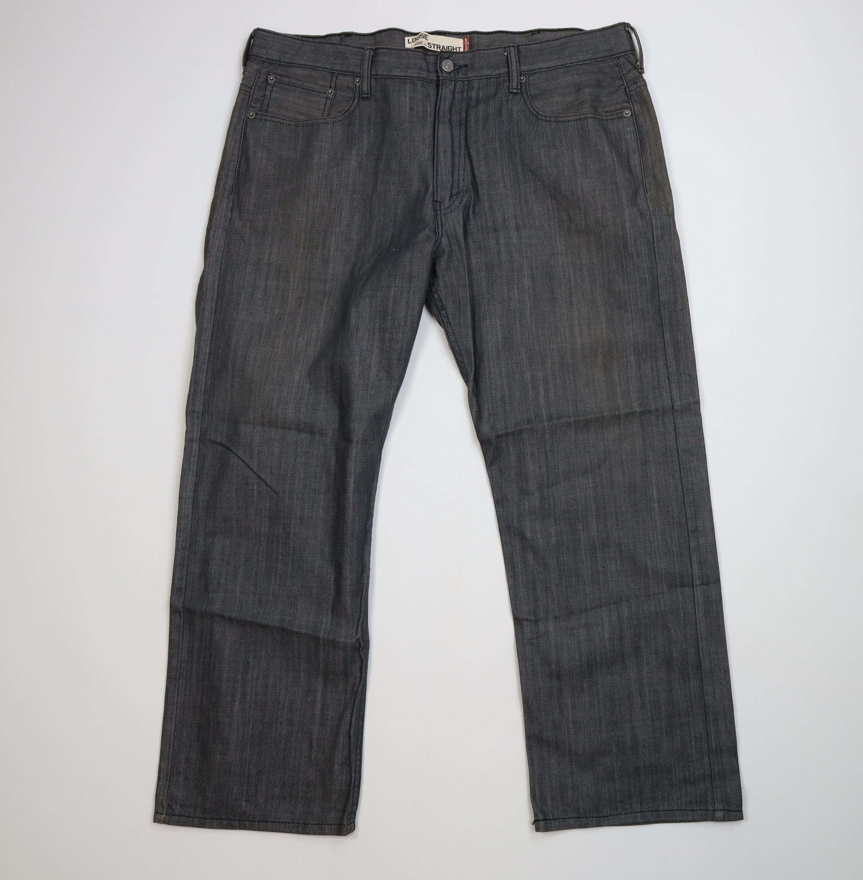 Levi's Vintage Y2K Levis 569 Loose Straight Wide Leg Jeans Gray Size US 38 / EU 54 - 1 Thumbnail