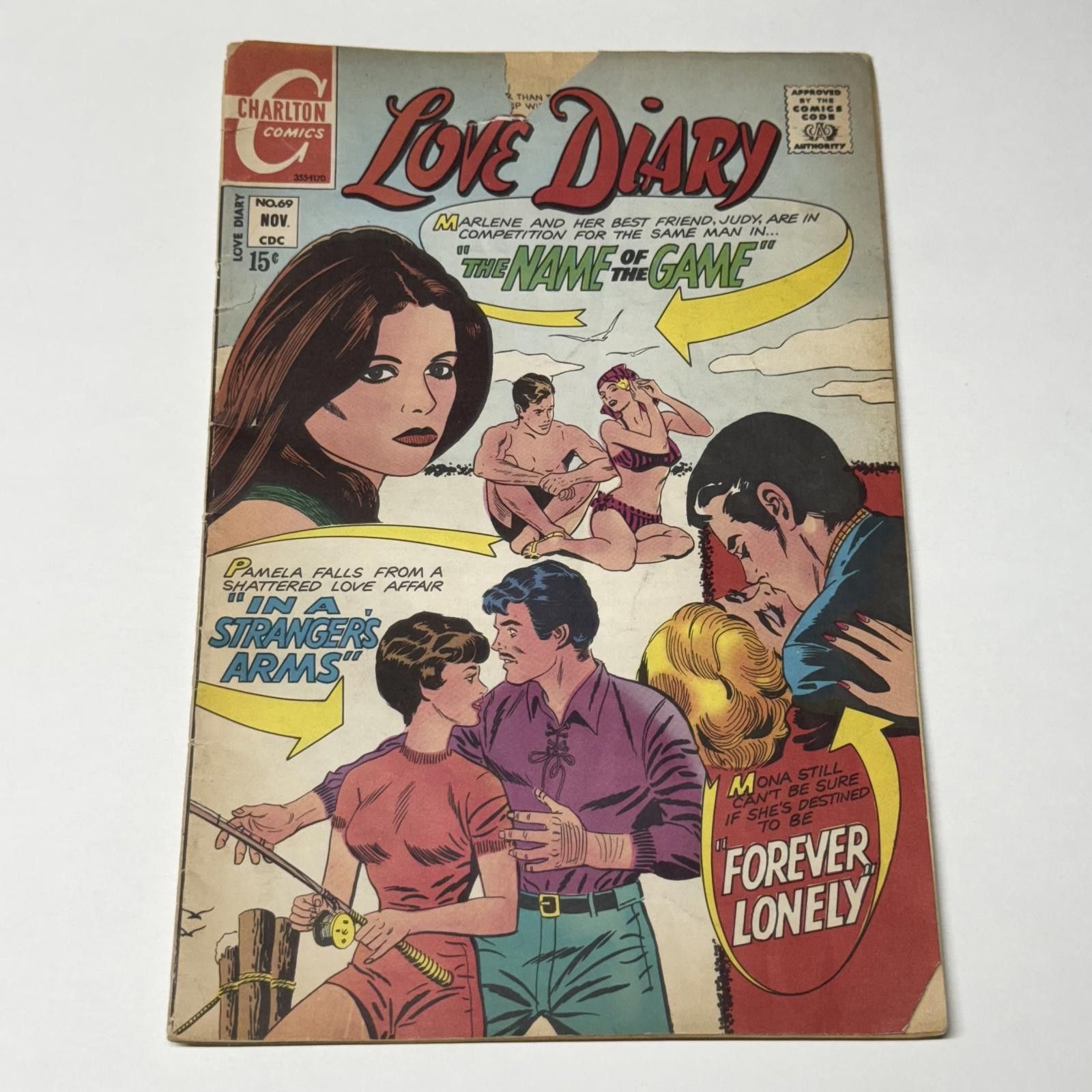 Other Vtg 1970 Charlton Comics Love Diary Vol 2 #69 Rare 15 Cents Size ONE SIZE - 2 Thumbnail