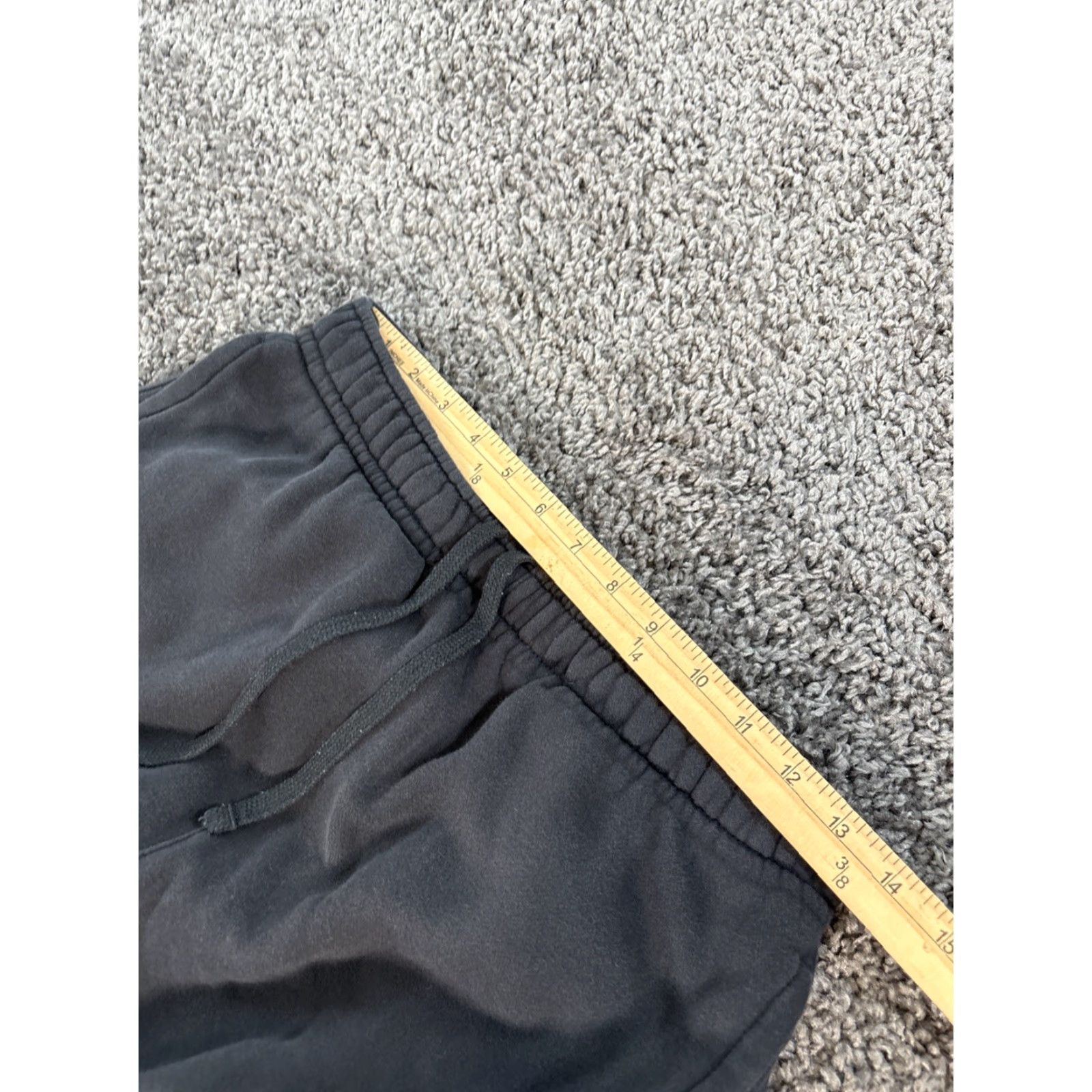 Nike Nike Cargo Sweatpants Mens S Drawstring Pockets Black Fleece Cotton Polyester Athletic Logo Heritage Size US 29 - 4 Thumbnail