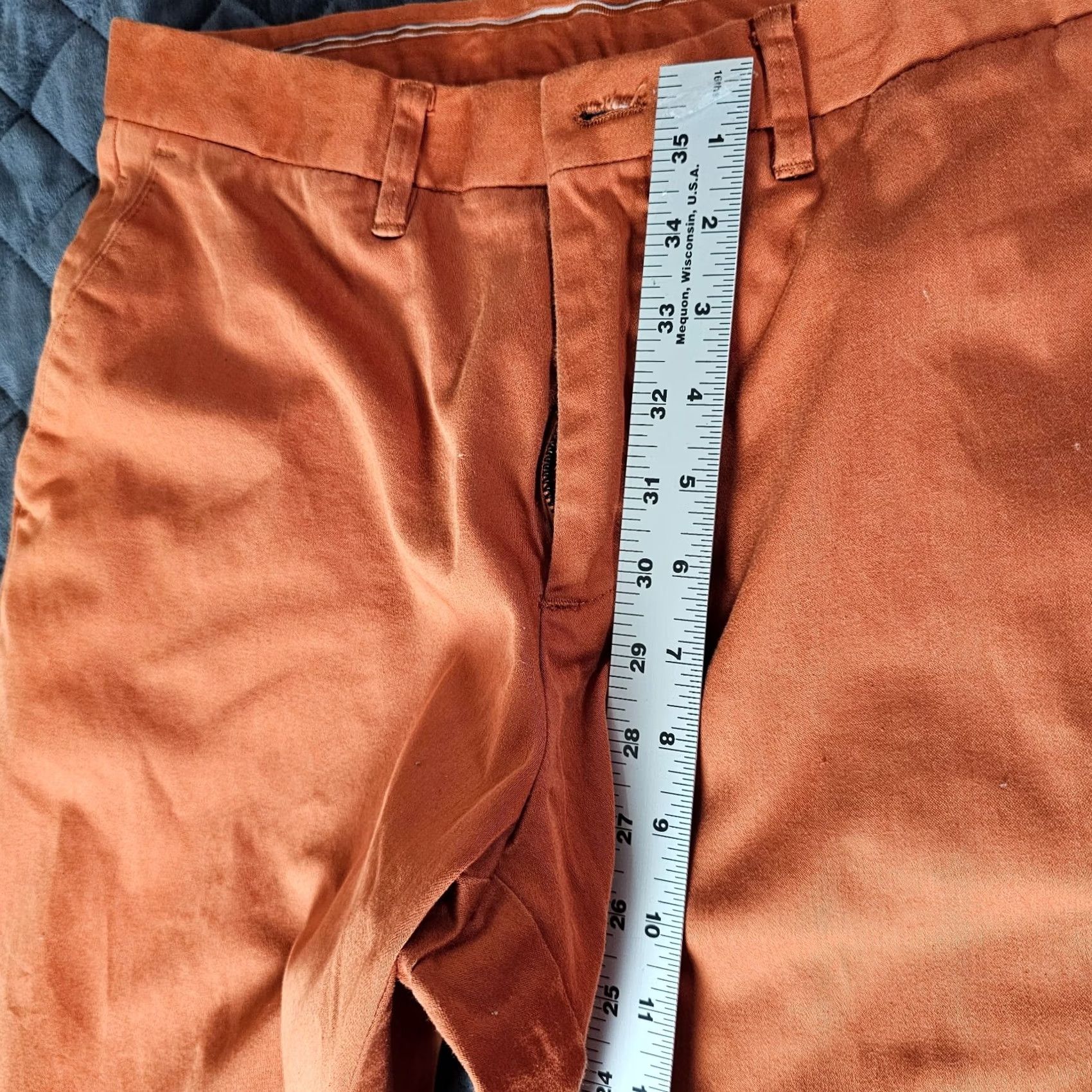 Zara Zara Pants Cropped Orange Cotton Blend Women 34 Casual Straight Chino Cropped Style Cropped Woman Size 24" / US 00 / IT 34 - 6 Thumbnail