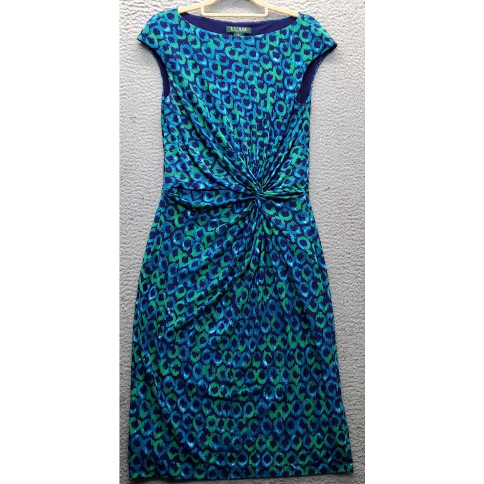 Ralph Lauren Lauren Ralph Lauren Womens Size 6 Multi Ikat Print Cap Sleeve Sheath Dress Size M / US 6-8 / IT 42-44 - 2 Thumbnail