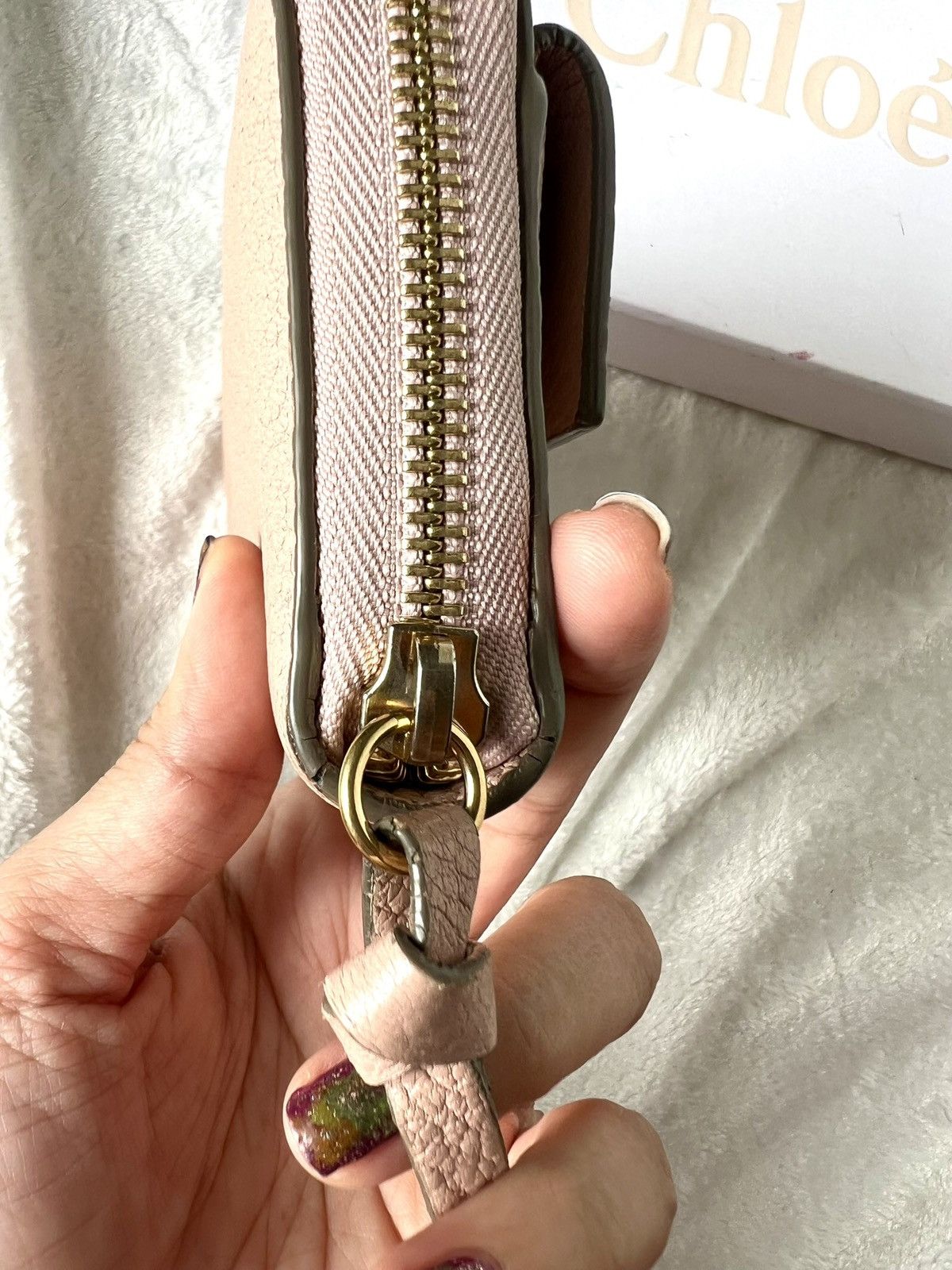 Chloe Chloe Drew Long Wallet – Dusty Pink Size ONE SIZE - 8 Thumbnail