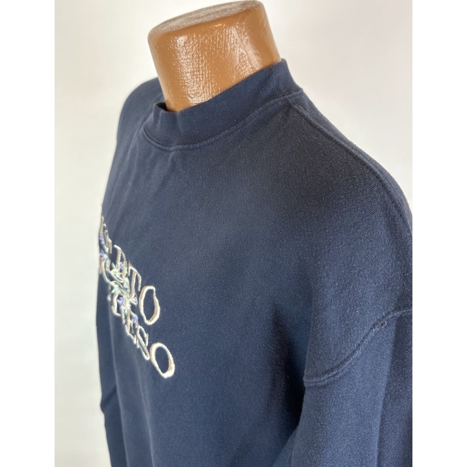 Vintage VINTAGE Puerto Progreso Sweatshirt XL Navy Embroidered 90s Cotton Blend Knit Crew Neck Pull over Men Size US XL / EU 56 / 4 - 5 Thumbnail