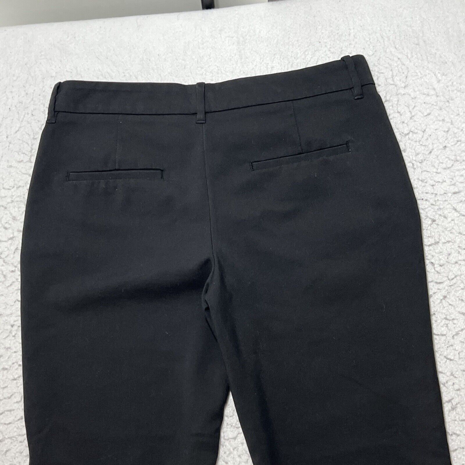 Zara Zara Capri Career Flat Front Dress Pants Solid Black Stretch Size 28" / US 6 / IT 42 - 7 Thumbnail