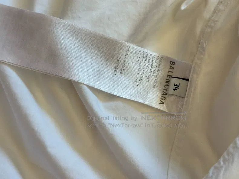Balenciaga Balenciaga White Shirt, Asymmetrical Style Size XXS / US 00 / IT 34 - 6 Thumbnail