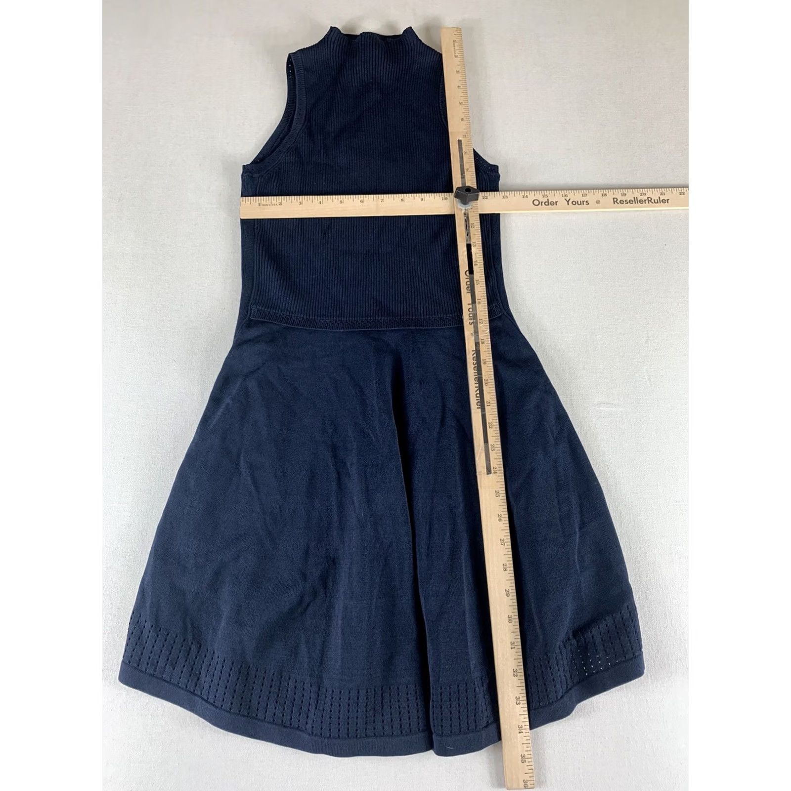 Vintage VINTAGE STELLA JAMIE DRESS WOMENS XS NAVY BLUE NWT SLEEVELESS MOCK NECK A-LINE Size XS / US 0-2 / IT 36-38 - 2 Thumbnail