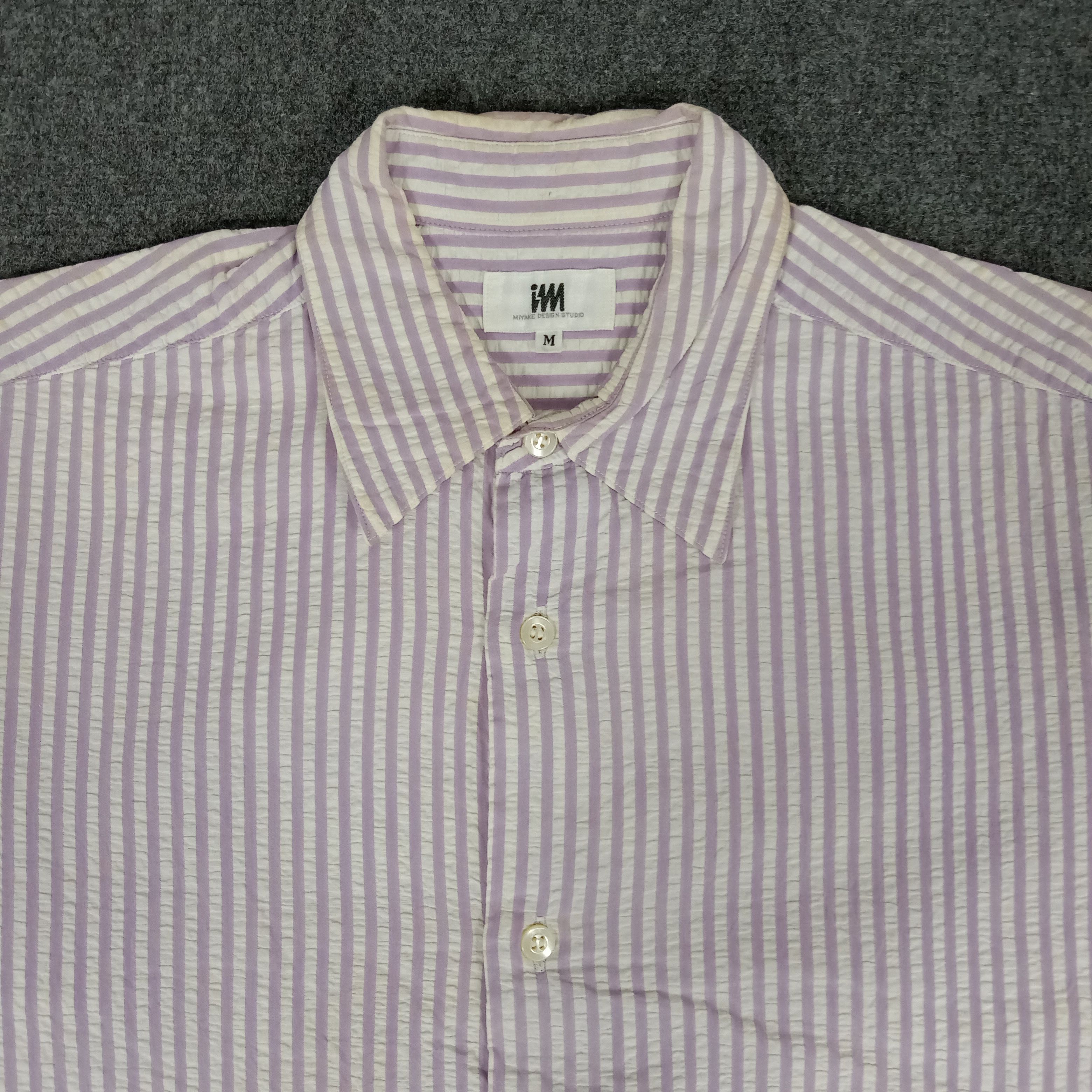 Issey Miyake × Vintage Issey Miyake Japanese Designer Strips Shirt Size US M / EU 48-50 / 2 - 3 Thumbnail