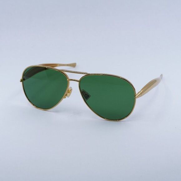 Bottega Veneta Bottega Veneta BV1305S 001 Sunglasses Gold Aviator Frame Size ONE SIZE - 4 Thumbnail