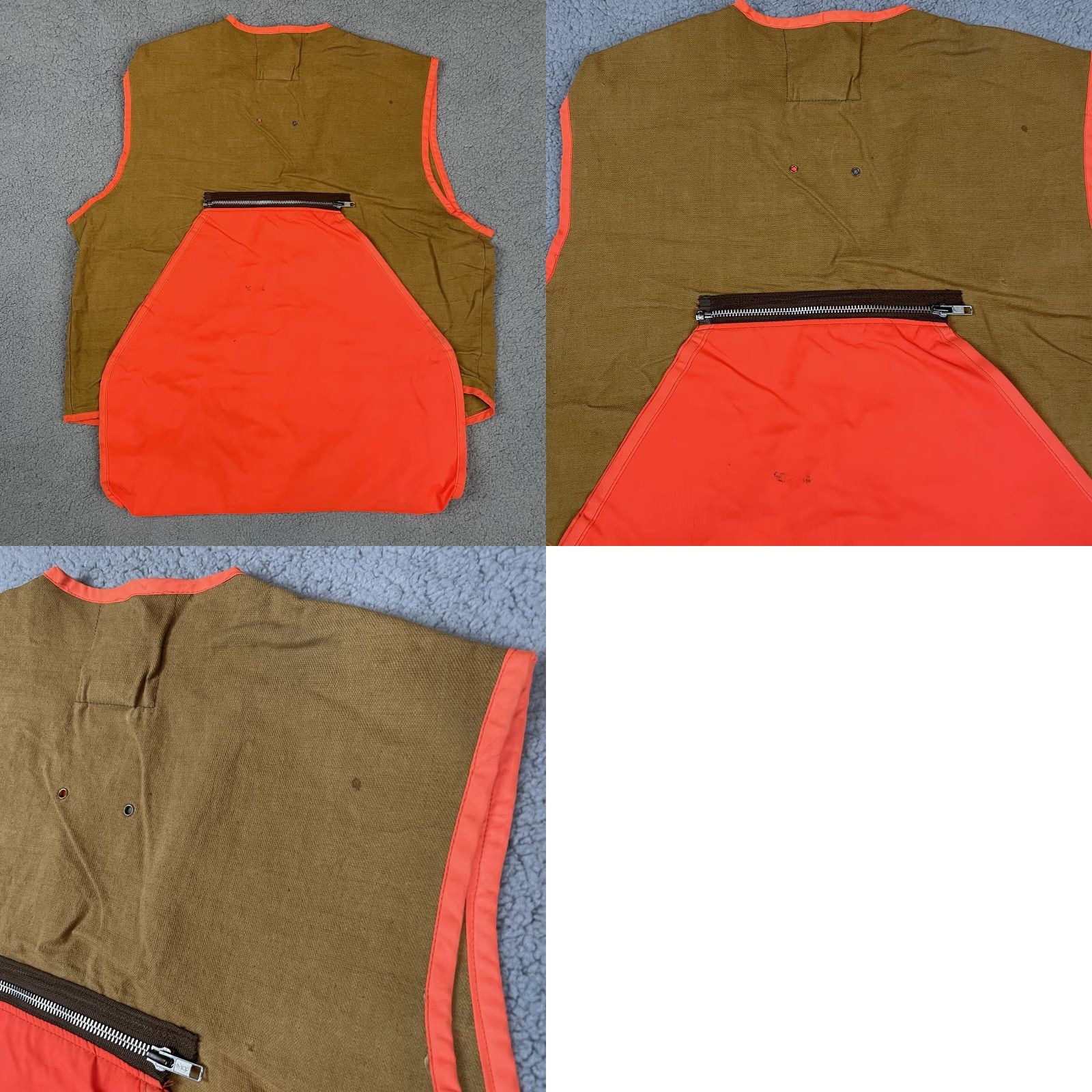 IDEA VINTAGE Ideal Vest Adult Large Orange Work Safety Hunting Mens Size 42R - 8 Thumbnail
