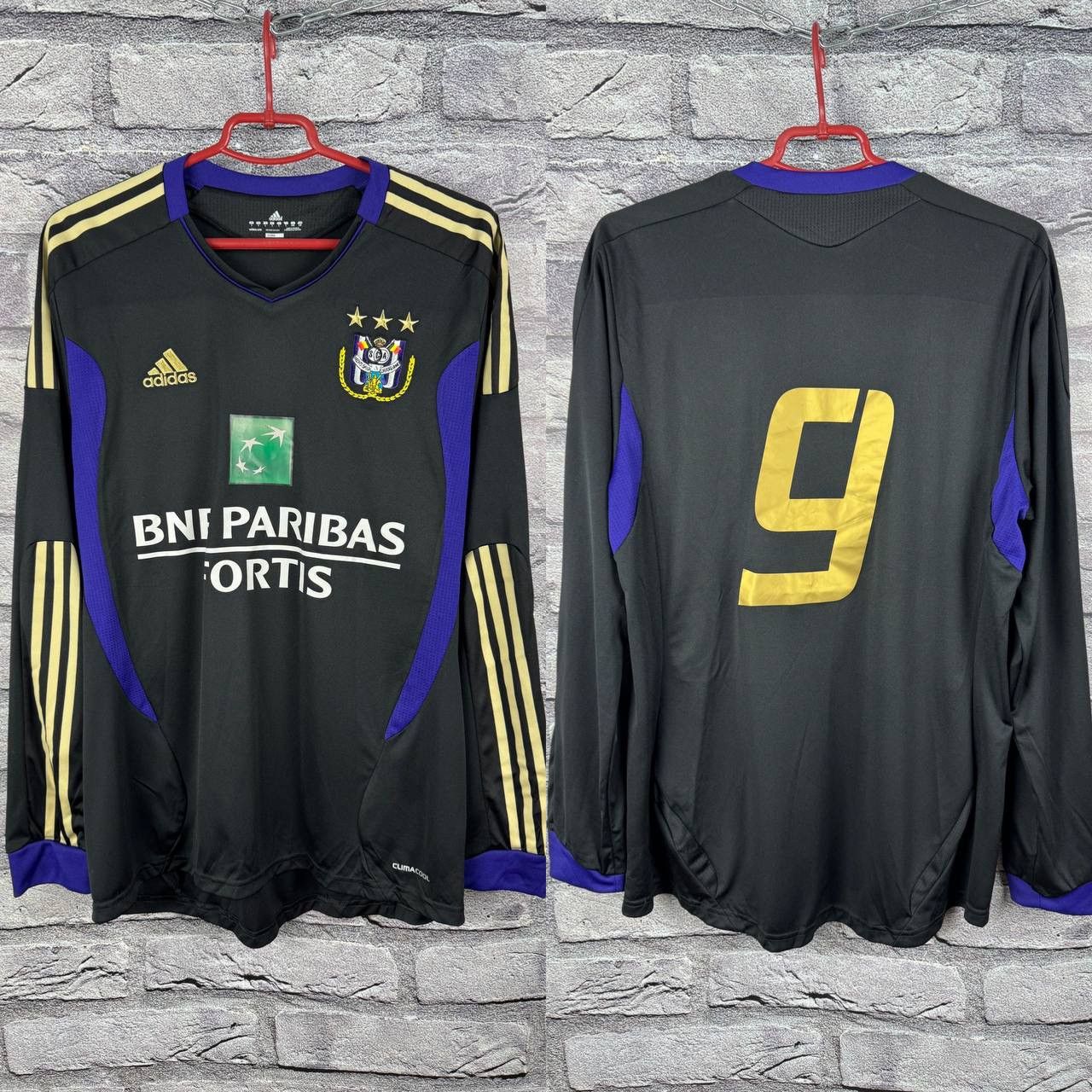 Adidas Vintage Adidas RSC Anderlecht Long Sleeve Jersey #9 Size US L / EU 52-54 / 3 - 1 Thumbnail