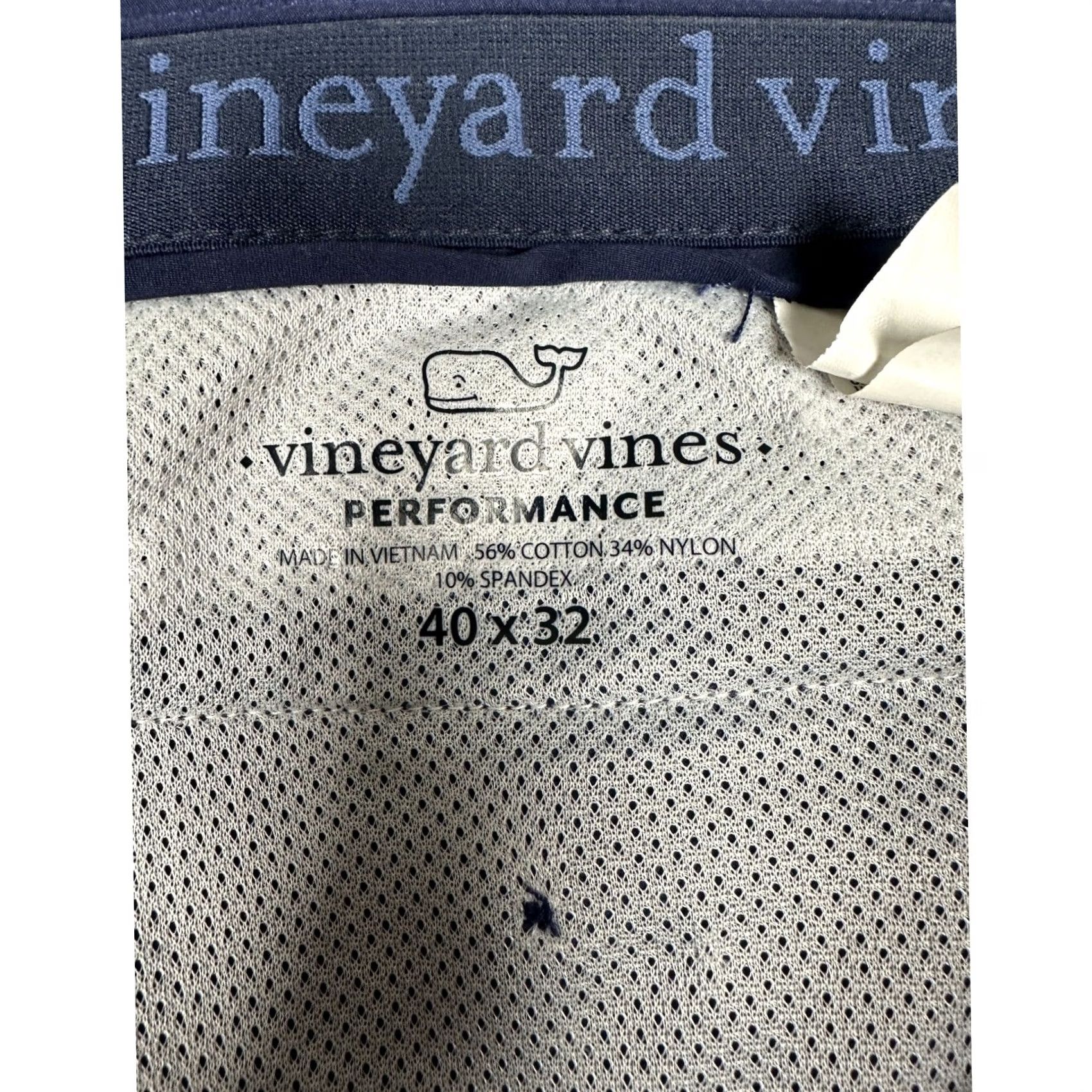 Vineyard Vines Vineyard Vines On-The-Go Performance Pants Men Navy Blue Straight Pockets Moisture Wicking Stretch Casual Golf Travel 42x32 Size US 42 / EU 58 - 3 Thumbnail