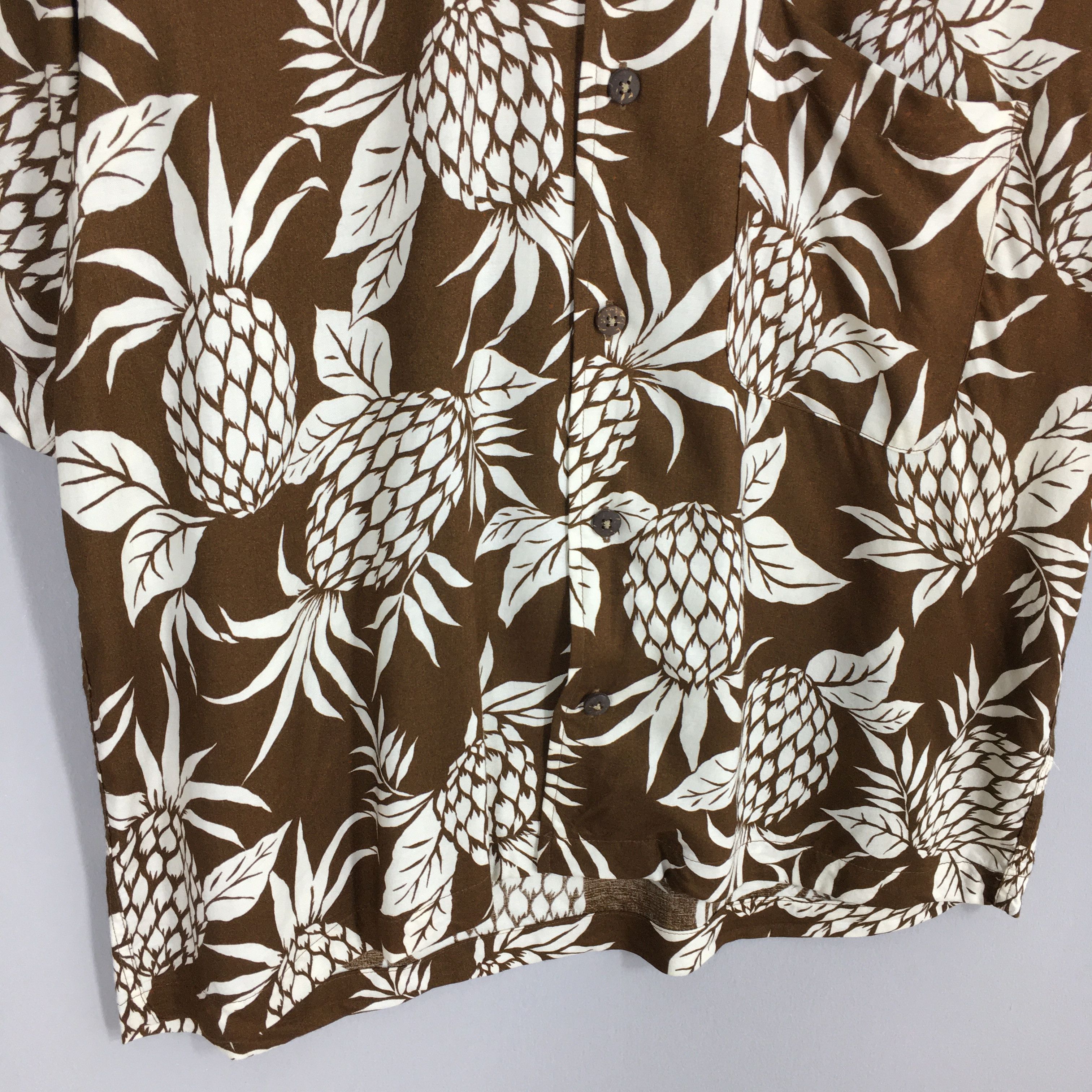 Life's a Beach Hawaiian Pineapples Aloha Tropical Rayon Shirt Medium Size US M / EU 48-50 / 2 - 4 Thumbnail