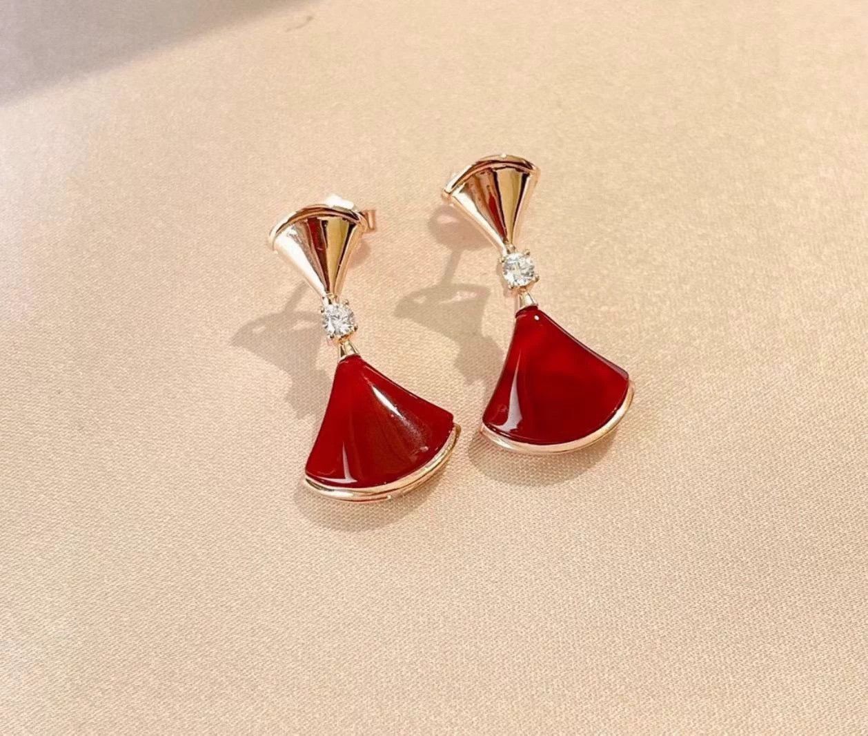 Bvlgari BVLGARI DIVAS’ DREAM Red Agate Earrings M786 New Size ONE SIZE - 5 Thumbnail