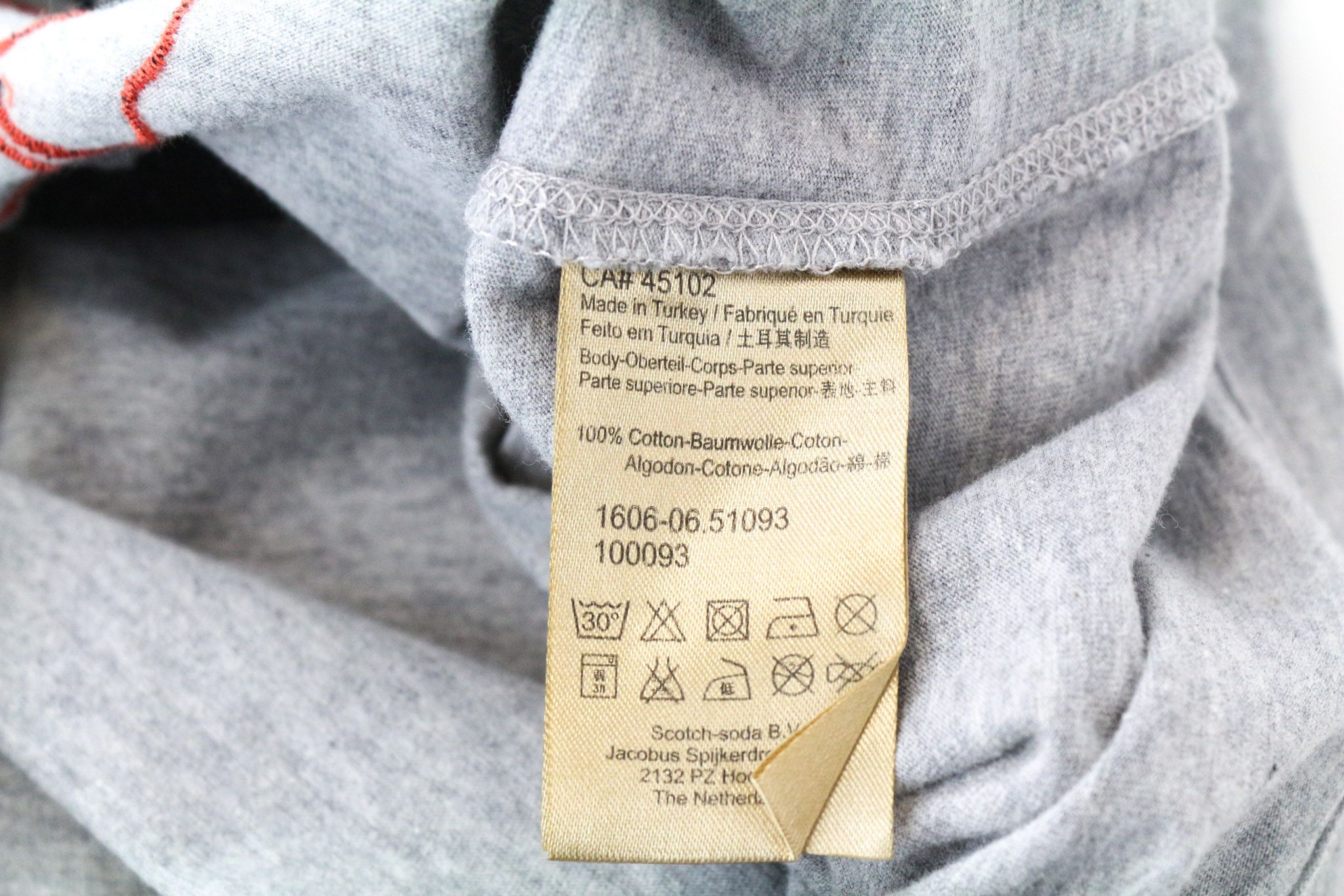 Scotch & Soda AMS BLAUW M Grey Cotton Short Sleeve T-Shirt 75347 Size US M / EU 48-50 / 2 - 7 Thumbnail