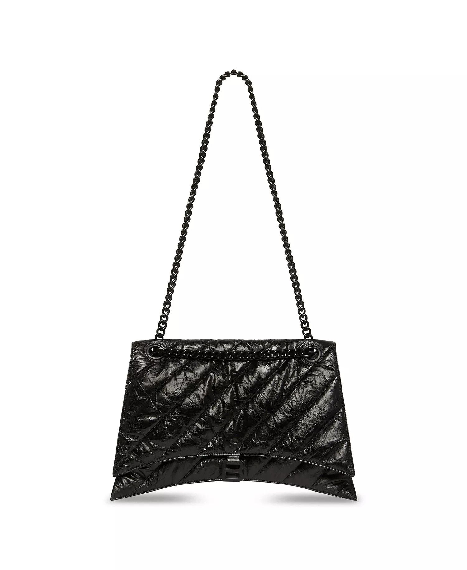 Balenciaga o1tr1nto0326 Size: OS / Crush Chain Large Bag in Black Size ONE SIZE - 3 Thumbnail
