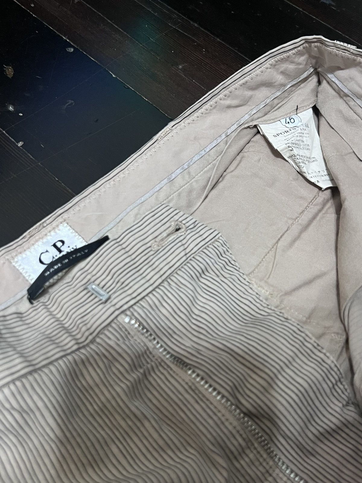 C.P. Company C.P. Company Beige Pinstripe Trousers Made in Italy Size US 29 - 2 Thumbnail