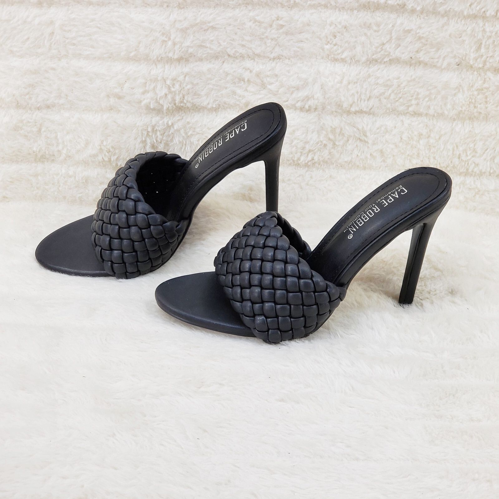 Other Anson Slip On Black Open Toe High Heel Clogs Mules Slides (U Size US 8.5 / IT 38.5 - 1 Thumbnail