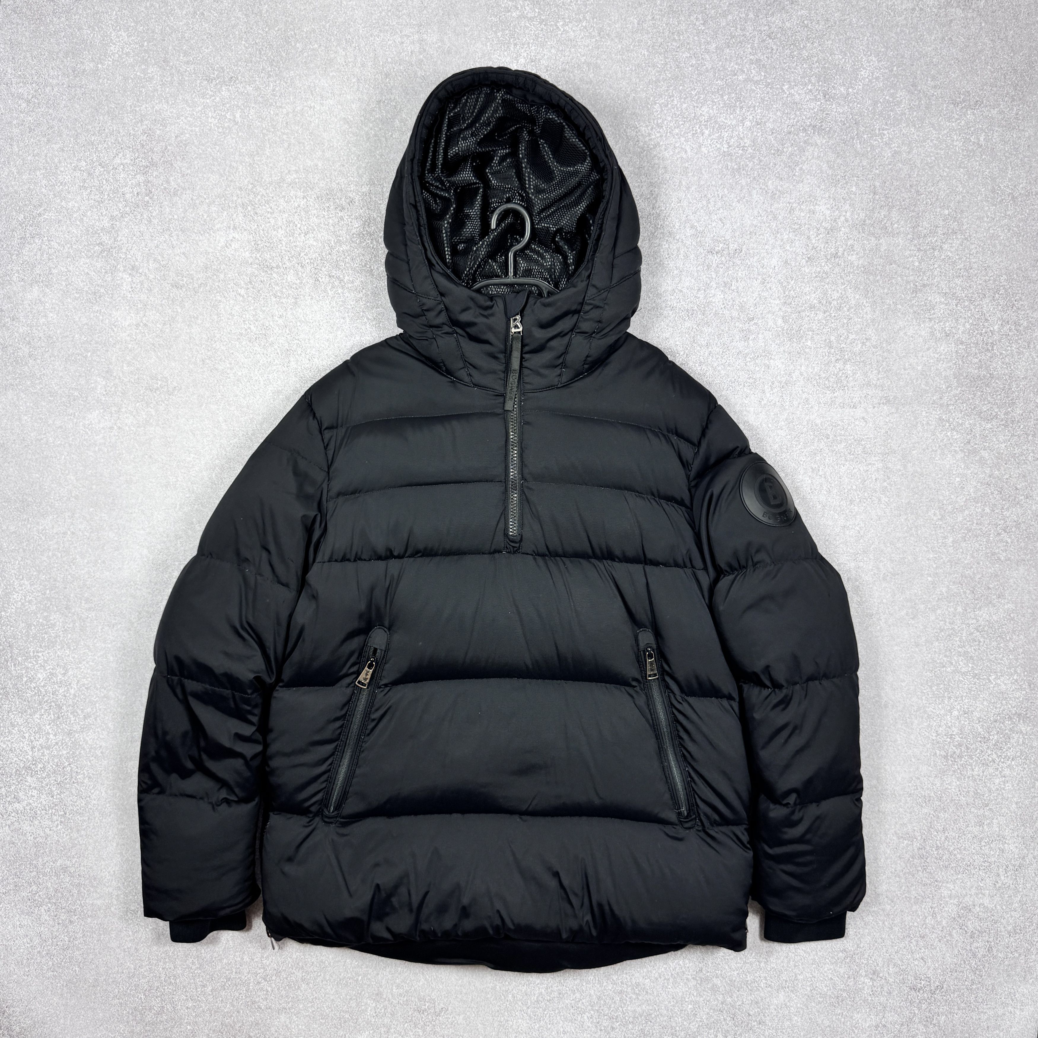 Bogner Men`s BOGNER Puffer Black Embroidered Logo Anorak Ski Jacket Size US L / EU 52-54 / 3 - 1 Thumbnail