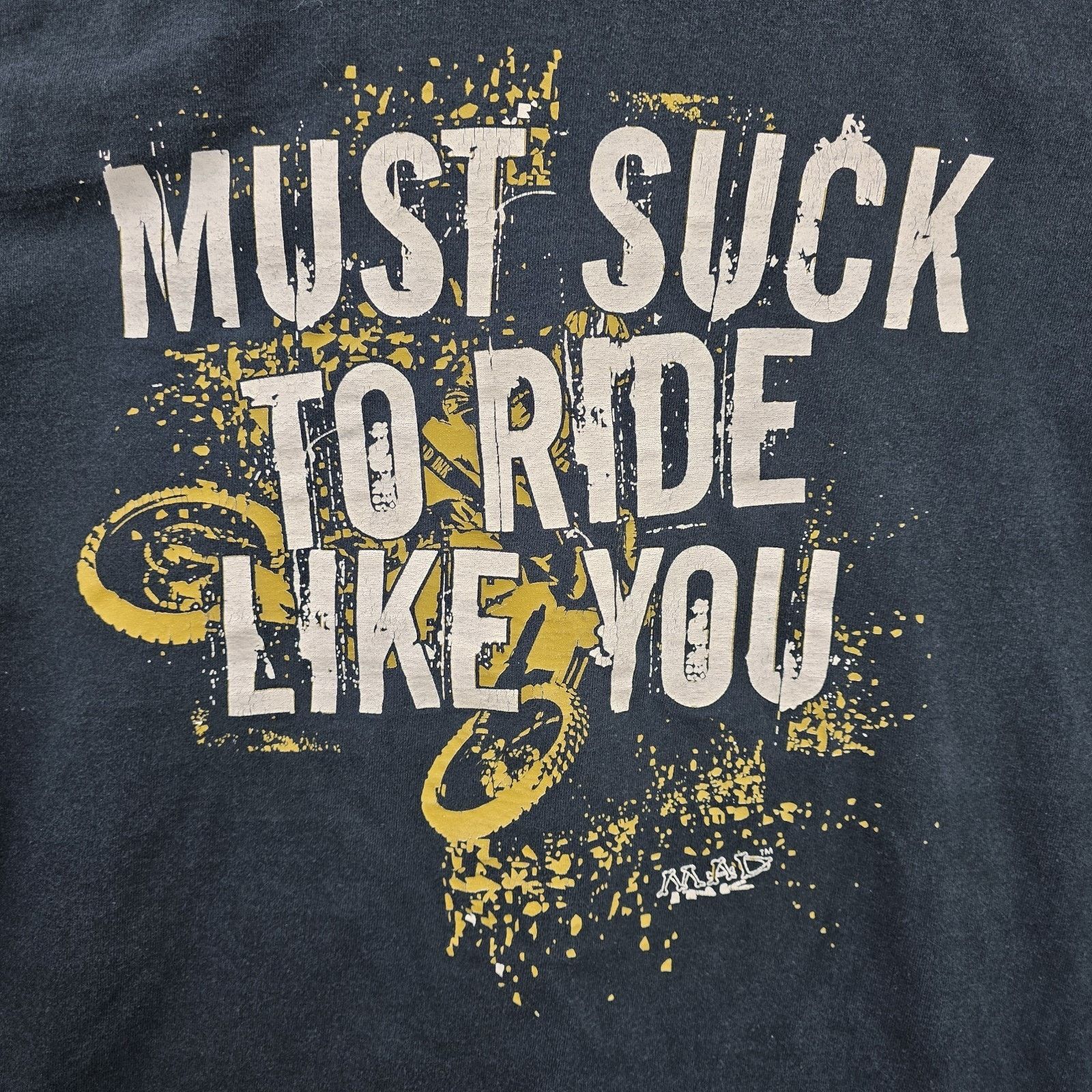 Gildan Vintage Mad Ink Motocross Shirt XL Must Suck Ride Like You Size US XL / EU 56 / 4 - 7 Thumbnail