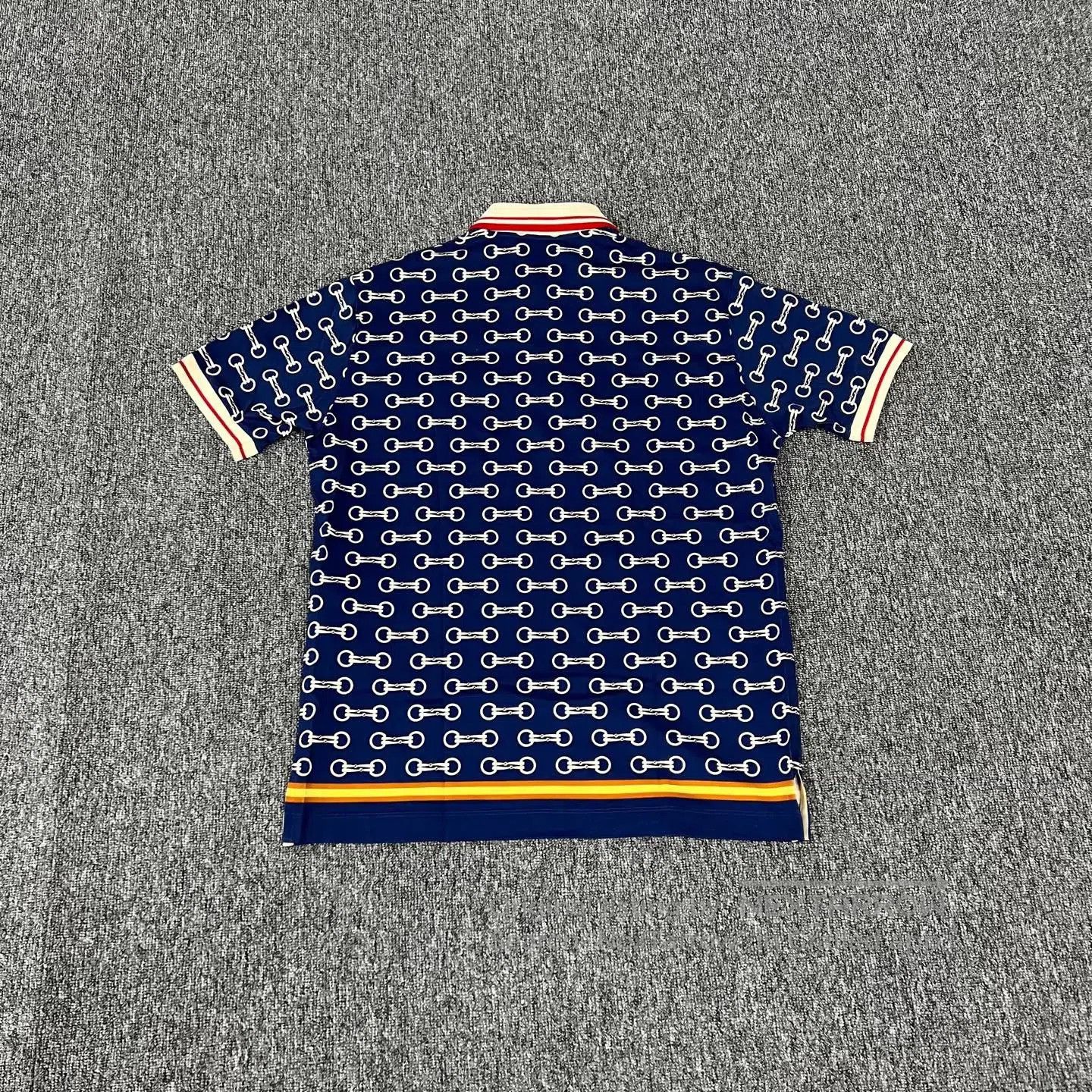 Gucci Guicci 25 New Model: Full-Print Polo Knit Short-Sleeved Sh Size US L / EU 52-54 / 3 - 2 Thumbnail