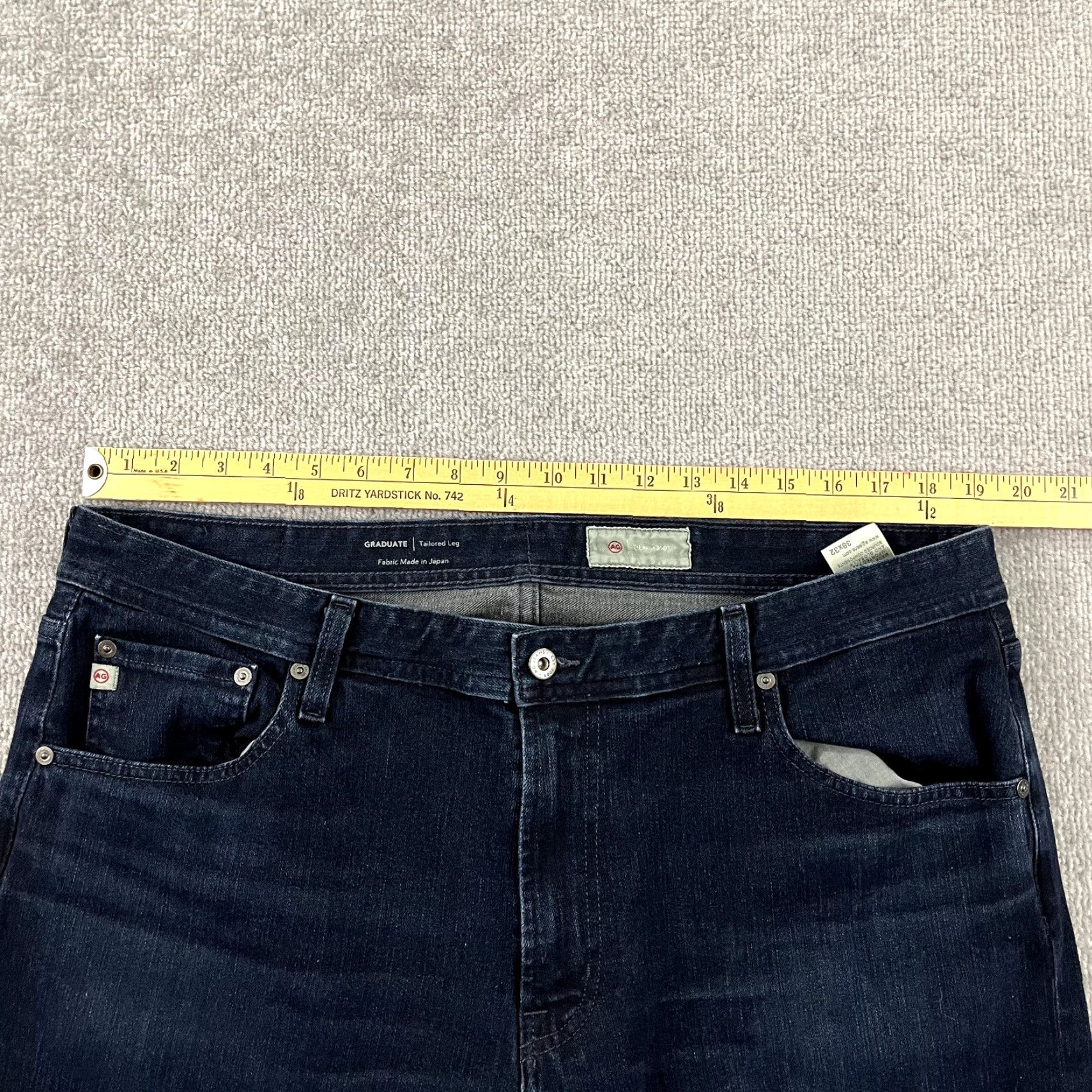 Denime VINTAGE AG ADRIANO GOLDSCHMIED Jeans Mens 38 x 28 GRADUATE Tailored Led Dark Blue Denim Size US 38 / EU 54 - 4 Thumbnail