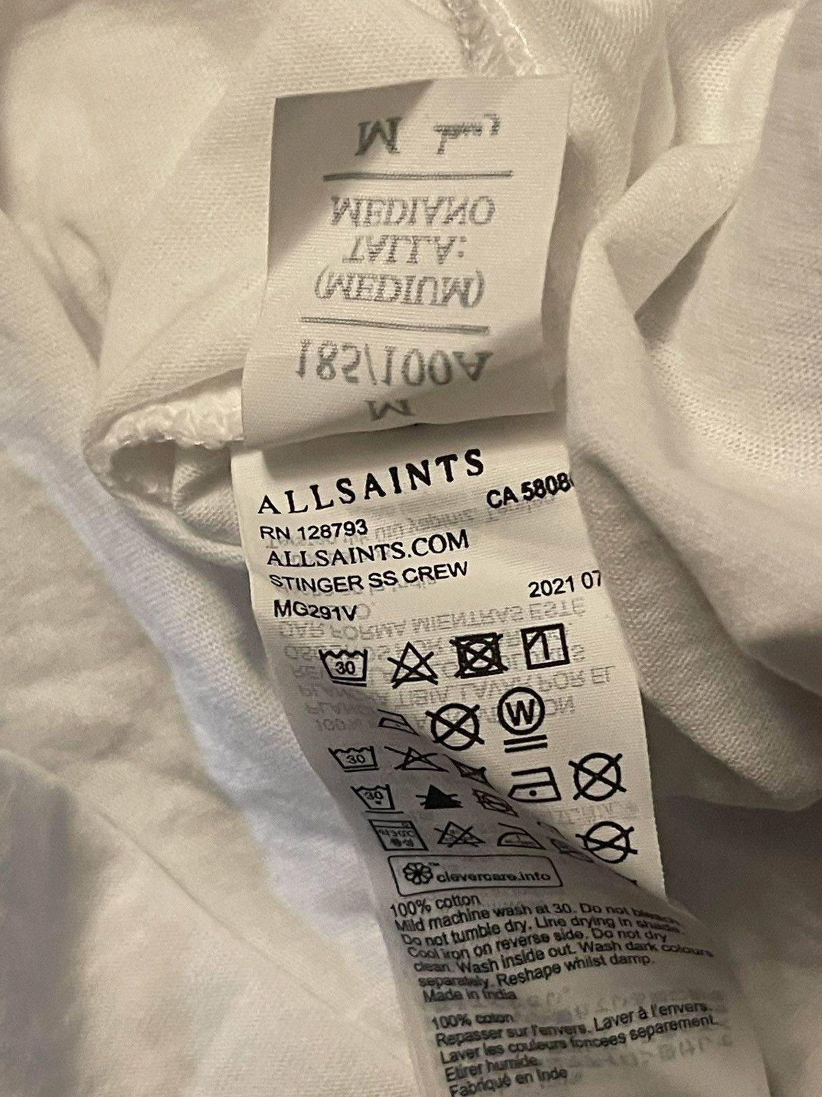 Allsaints ALL SAINTS Men’s Stinger White Scorpion T-shirt Size Medium Size US M / EU 48-50 / 2 - 9 Thumbnail