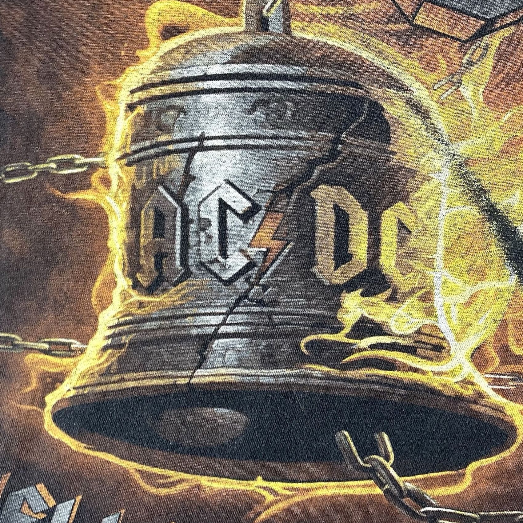 AAA VINTAGE ACDC Hells Bells T-Shirt Mens XL Black Graphic Print Rock Band 90s 2000s Shirt Crew Neck Short Sleeve Angu s? Size US XL / EU 56 / 4 - 4 Thumbnail